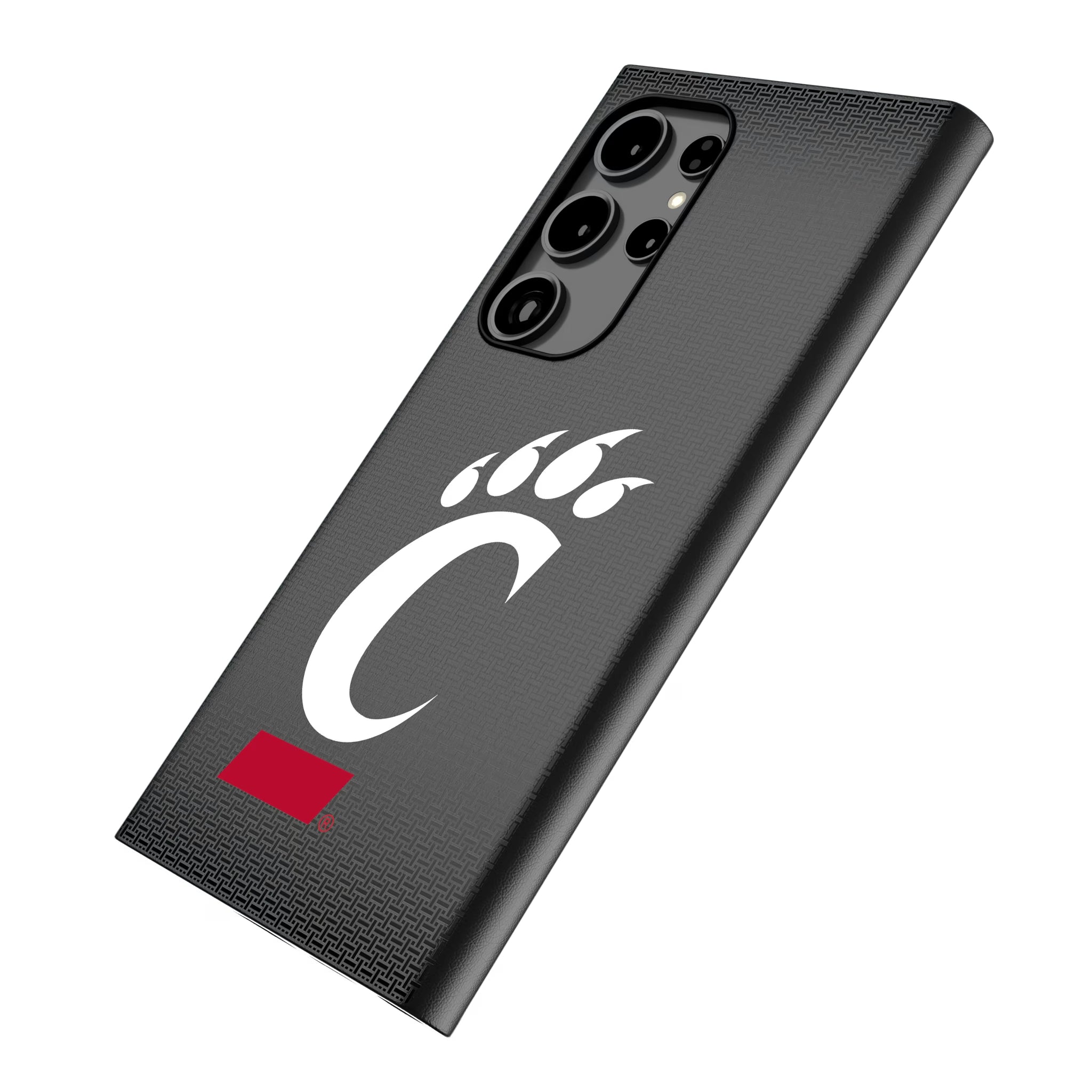 University of Cincinnati Bearcats Linen Galaxy MagSafe Compatible Phone Case for Samsung Galaxy - Isometric View