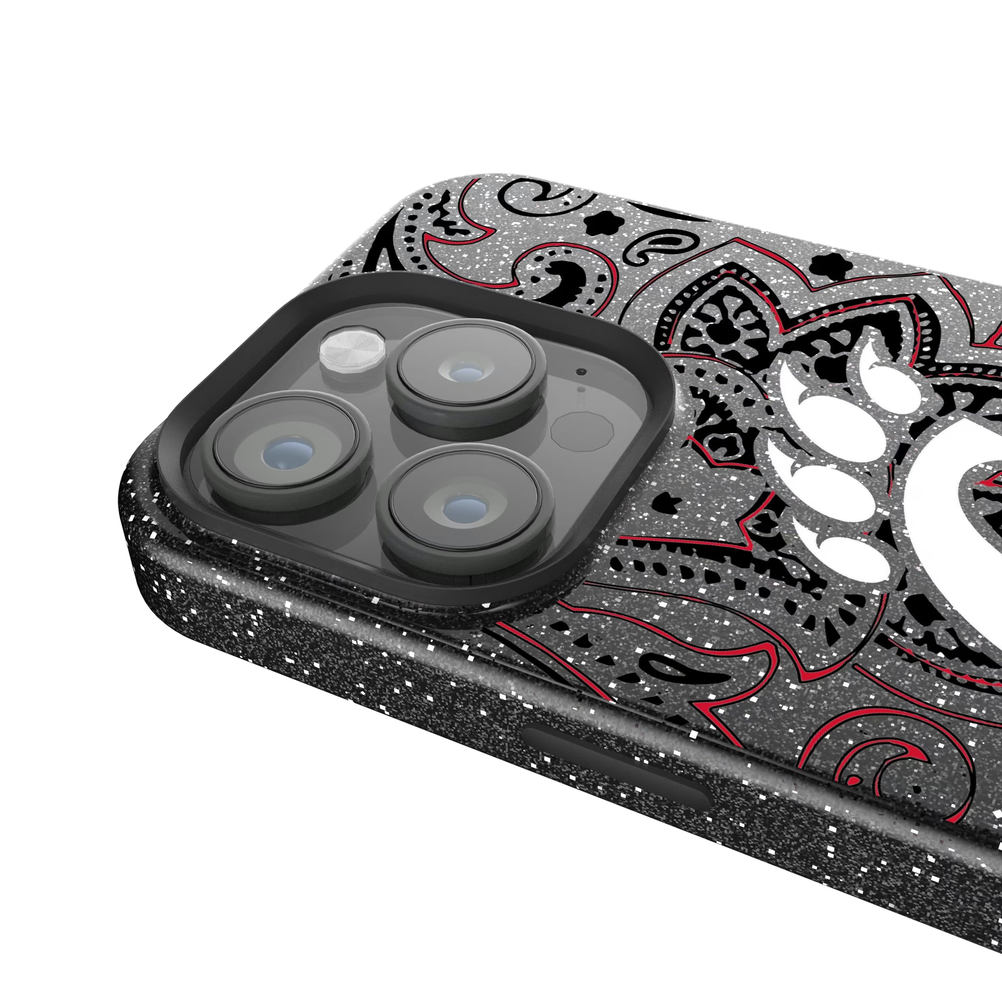University of Cincinnati Bearcats Paisley iPhone Bling Phone Case for Apple iPhone - Detail