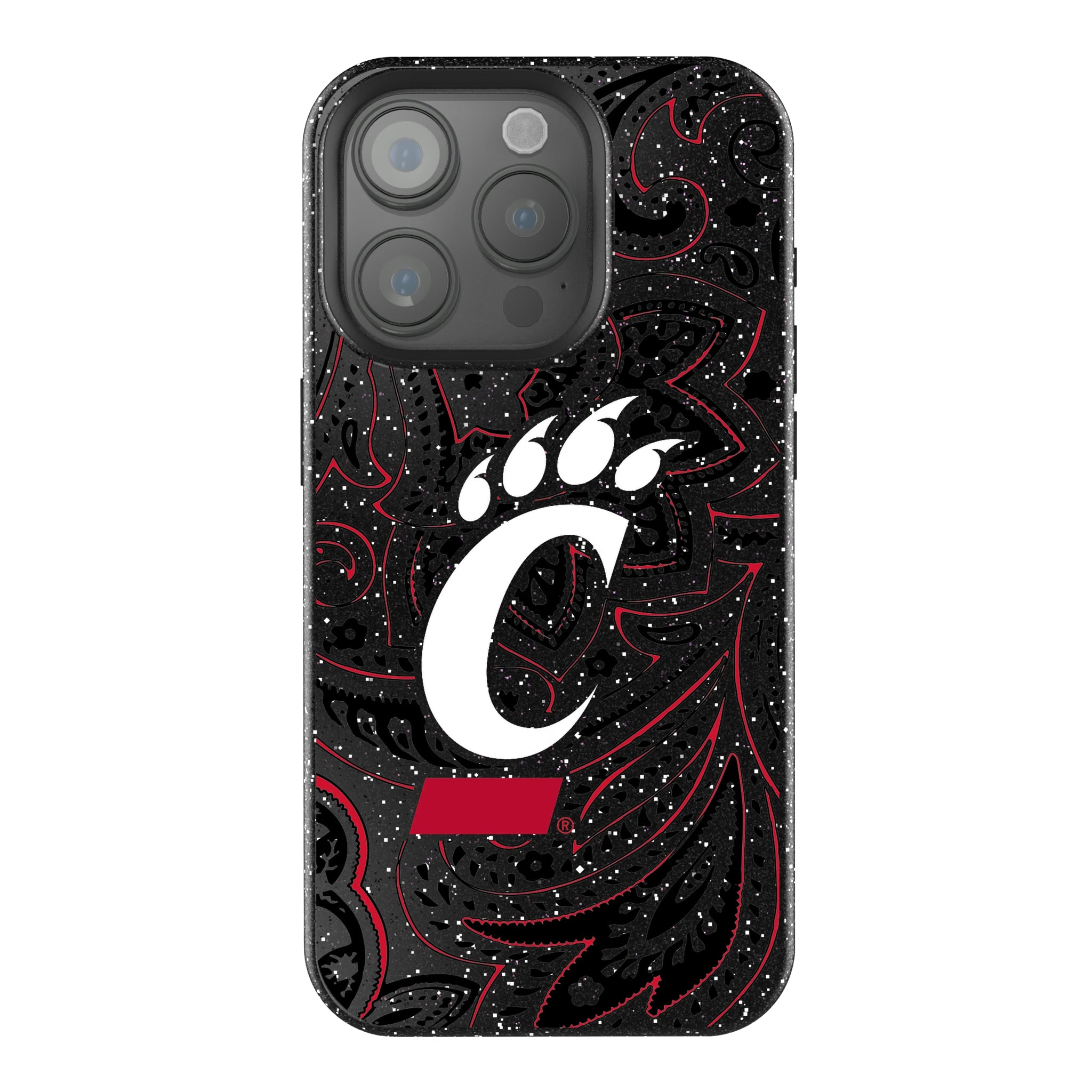 University of Cincinnati Bearcats Paisley iPhone Bling Phone Case for Apple iPhone