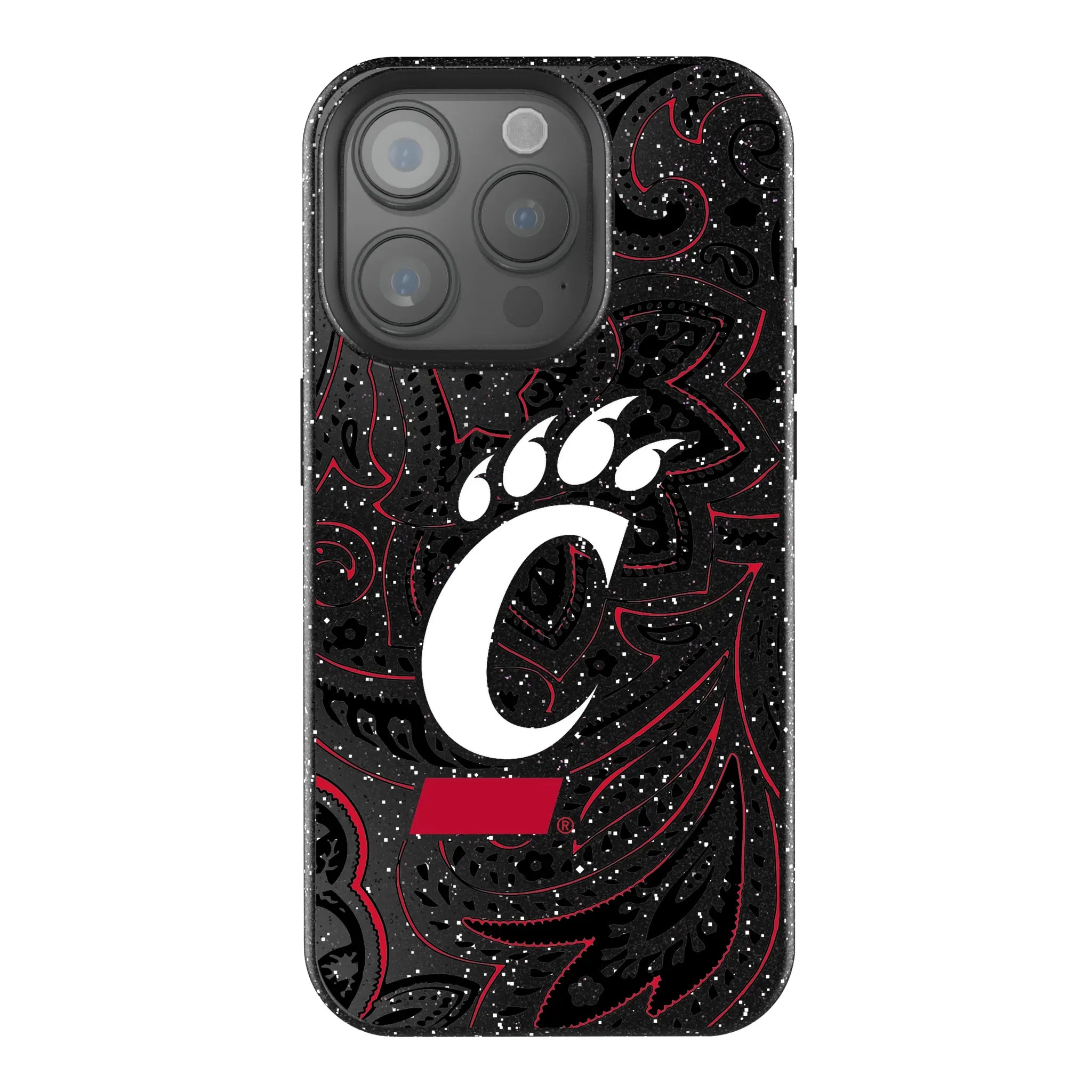 University of Cincinnati Bearcats Paisley iPhone Bling Phone Case for Apple iPhone