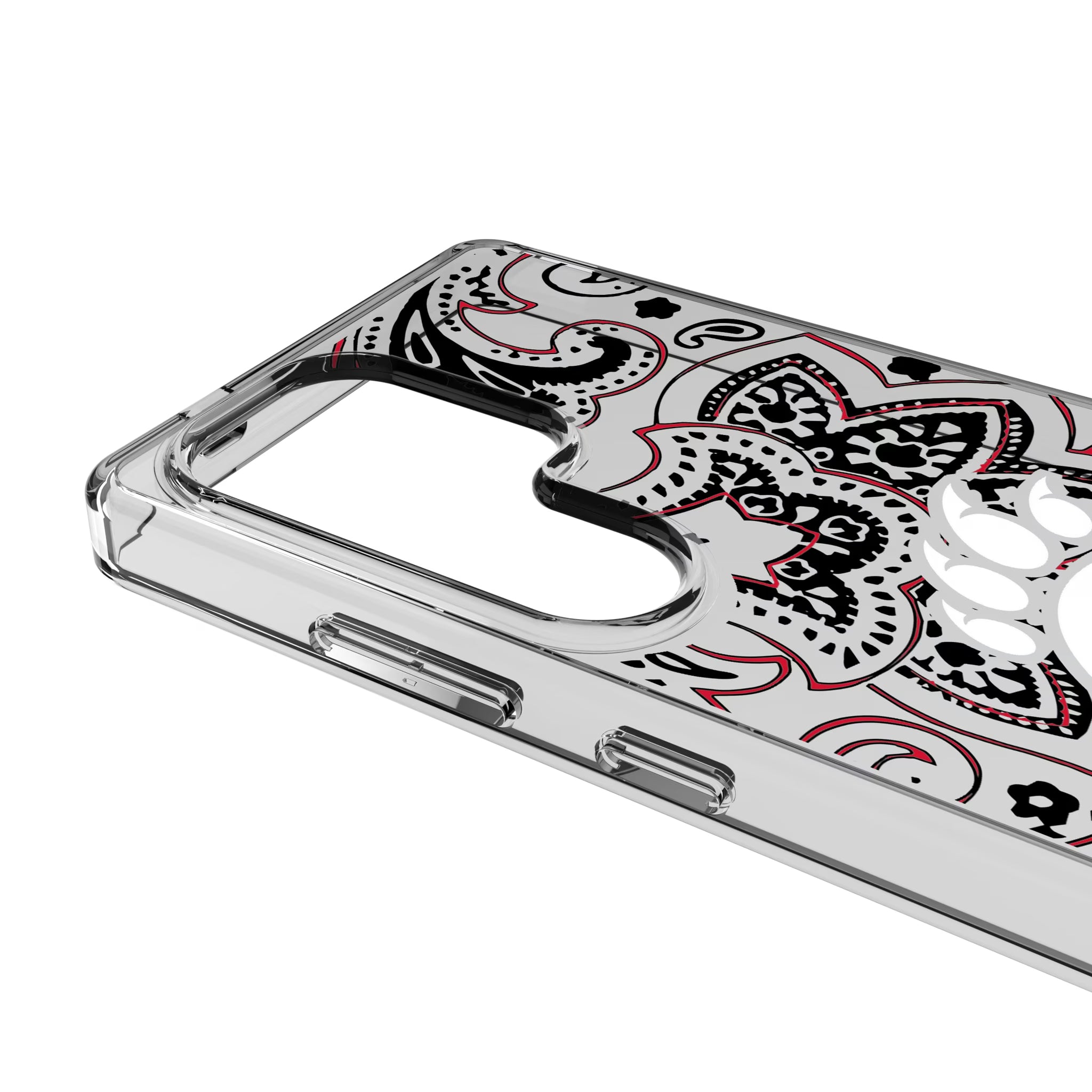 University of Cincinnati Bearcats Paisley Galaxy Clear Phone Case for Samsung Galaxy - Detail