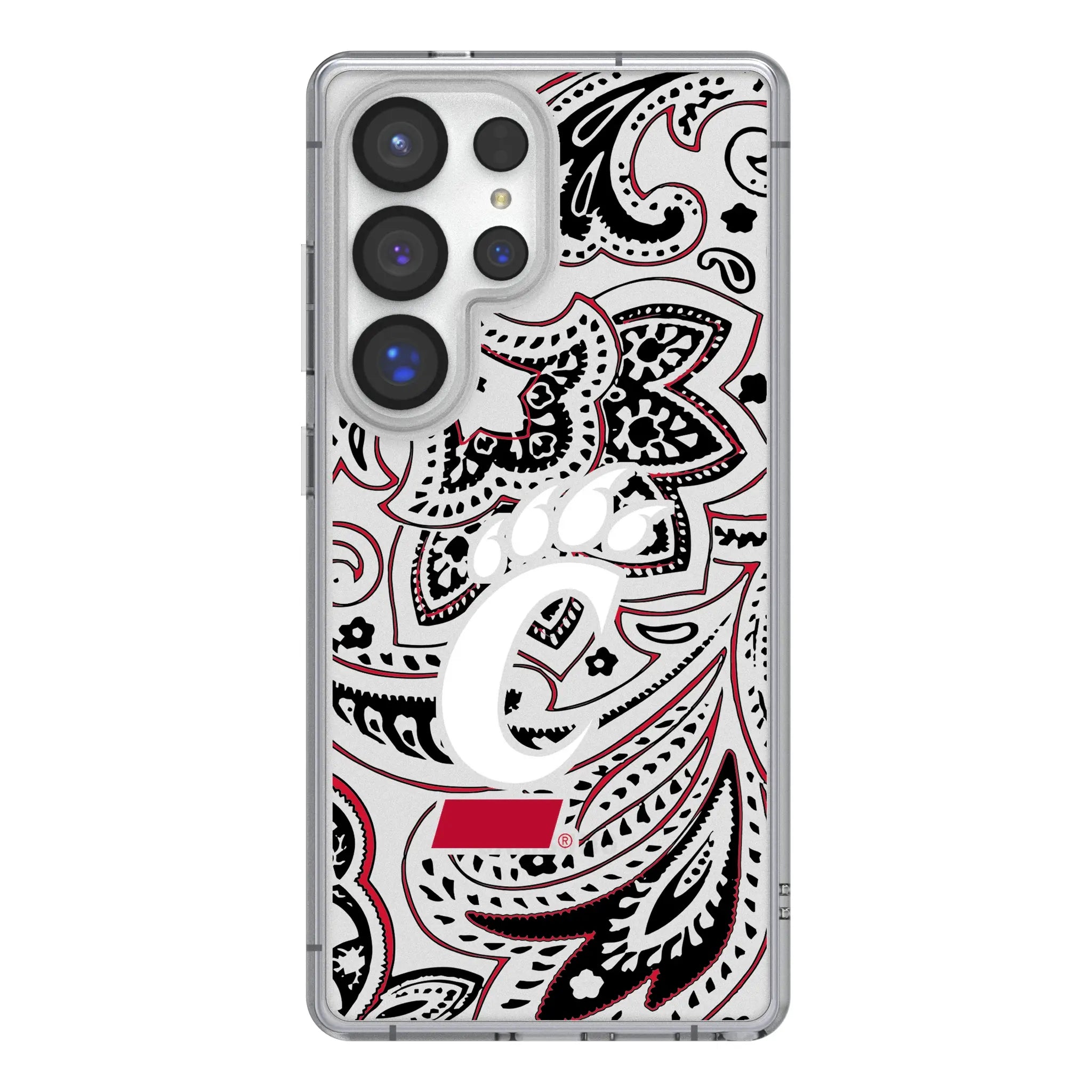 University of Cincinnati Bearcats Paisley Galaxy Clear Phone Case for Samsung Galaxy#Device_Galaxy S25 Ultra
