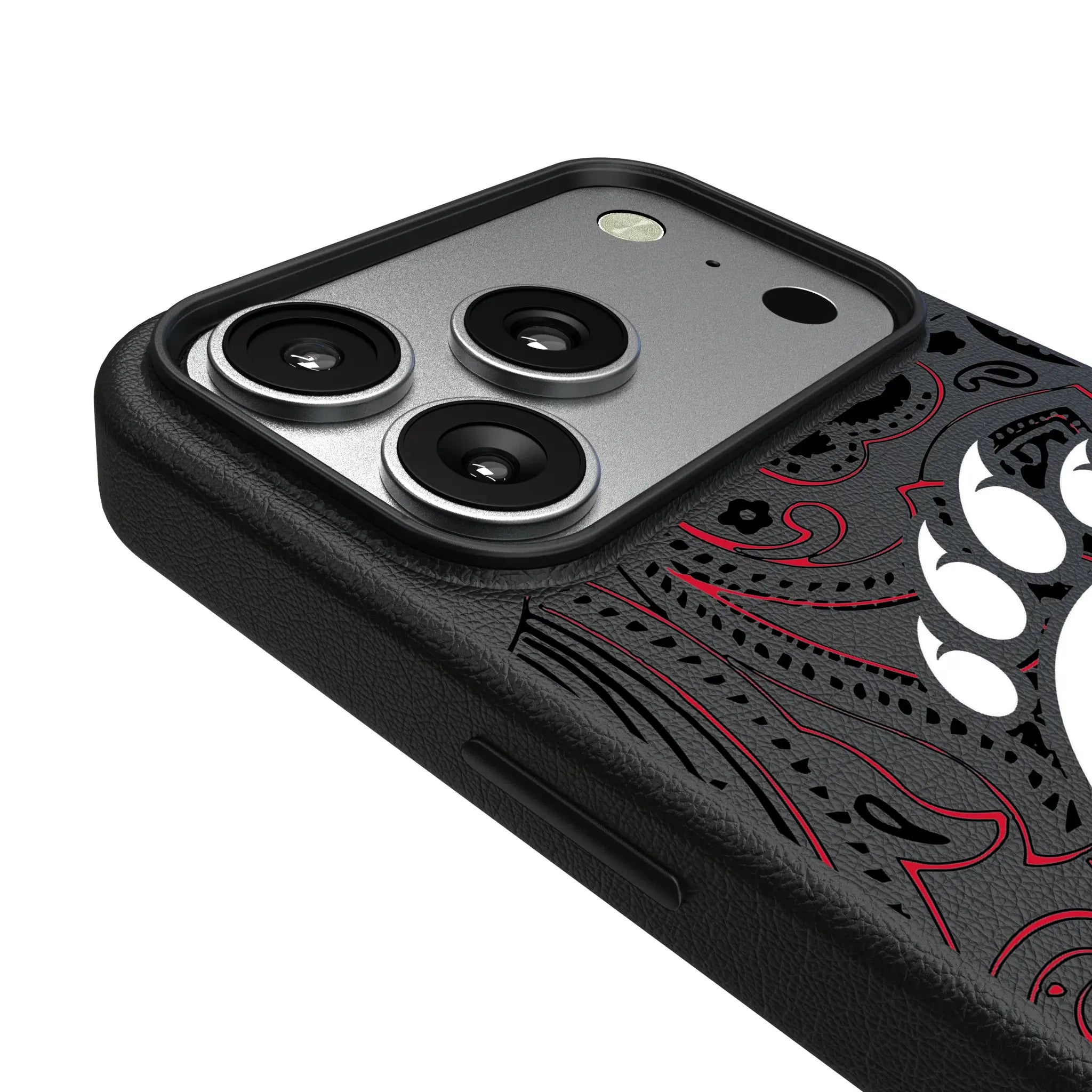 University of Cincinnati Bearcats Paisley iPhone MagSafe Compatible Phone Case for Apple iPhone - Detail#Device_iPhone 17 Pro