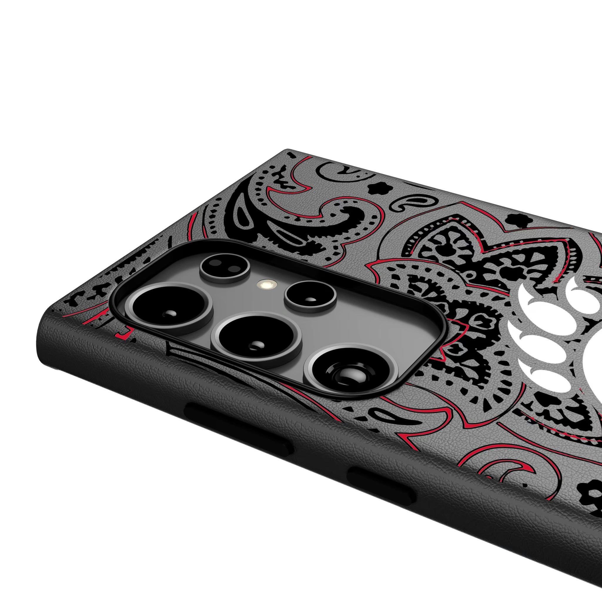 University of Cincinnati Bearcats Paisley Galaxy MagSafe Compatible Phone Case for Samsung Galaxy - Detail