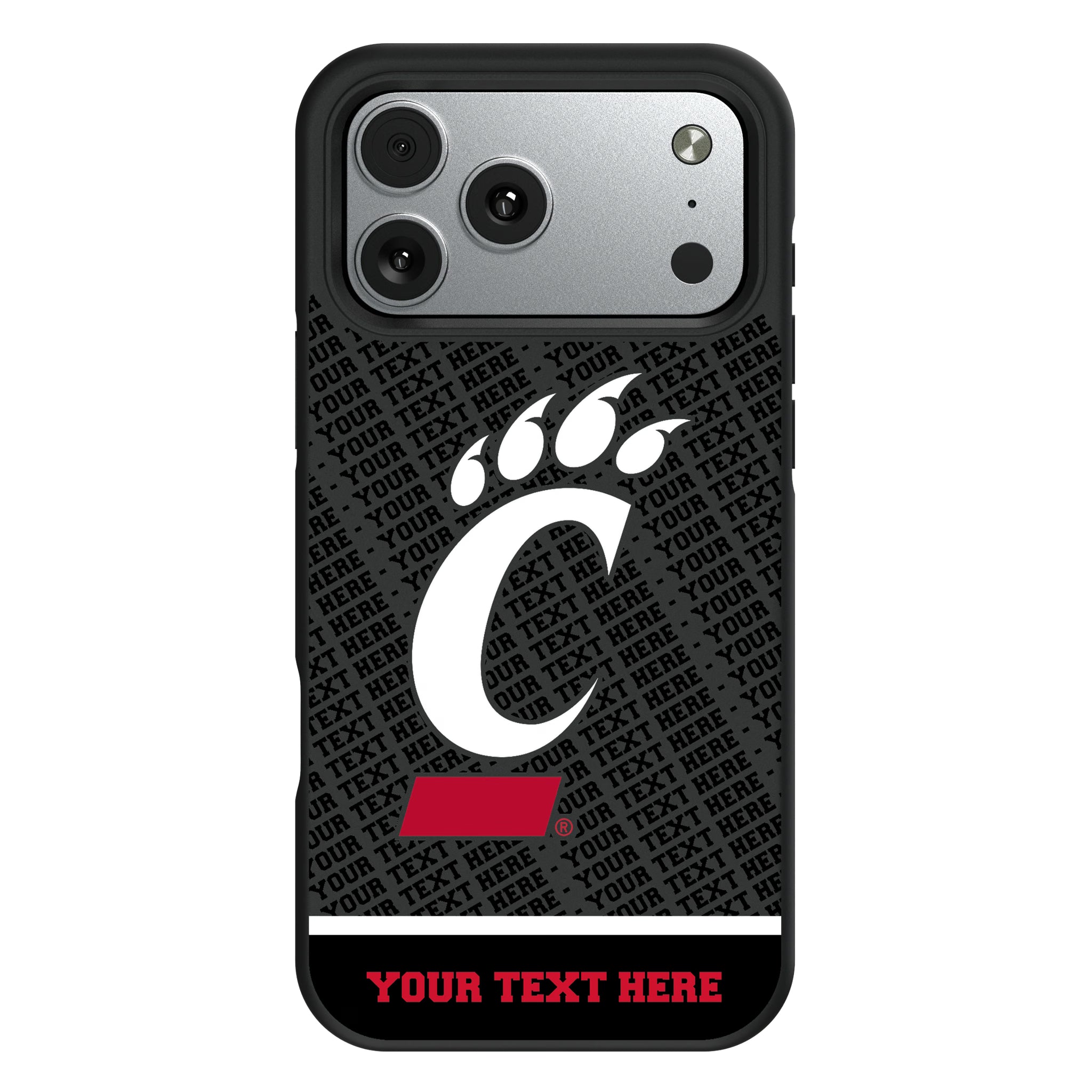 University of Cincinnati Bearcats Personalized EndZone Plus iPhone Bump Phone Case for Apple iPhone#Device_iPhone 17 Pro Max