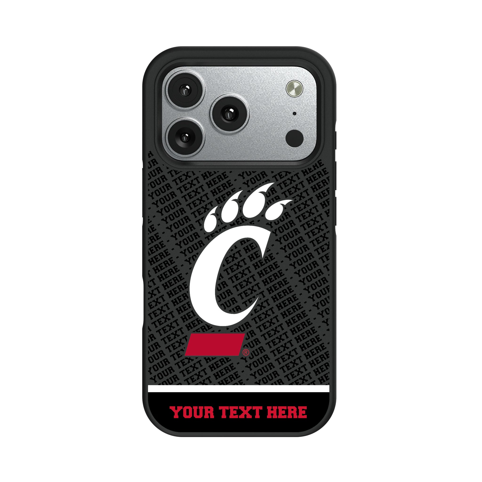 University of Cincinnati Bearcats Personalized EndZone Plus iPhone Bump Phone Case for Apple iPhone#Device_iPhone 17 Pro