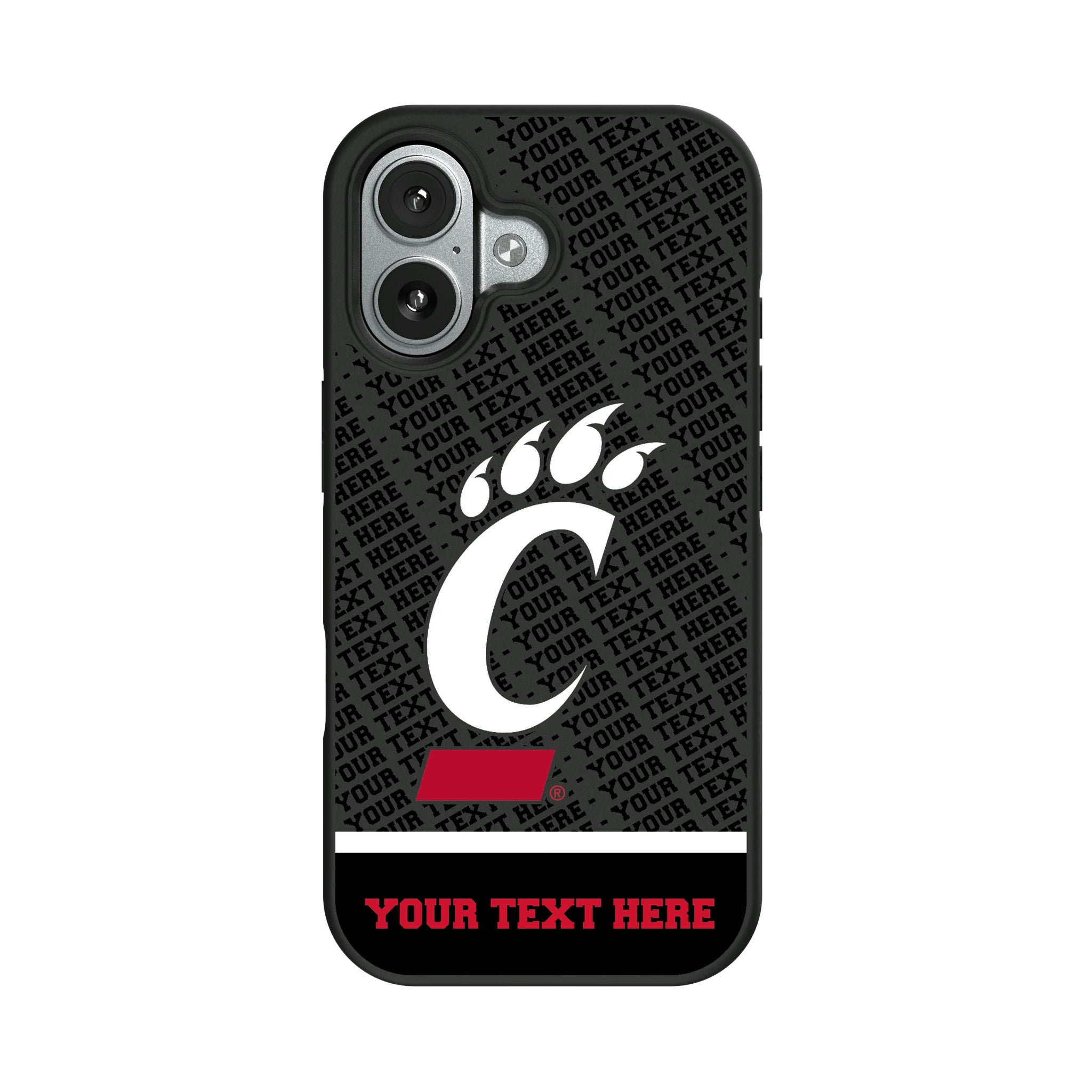 University of Cincinnati Bearcats Personalized EndZone Plus iPhone Bump Phone Case for Apple iPhone#Device_iPhone 17