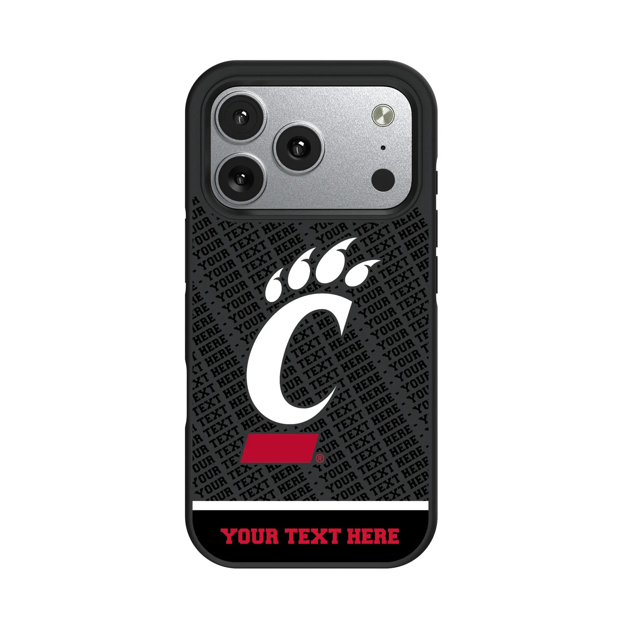 University of Cincinnati Bearcats Personalized EndZone Plus iPhone Bump Phone Case for Apple iPhone#Device_iPhone 17 Pro