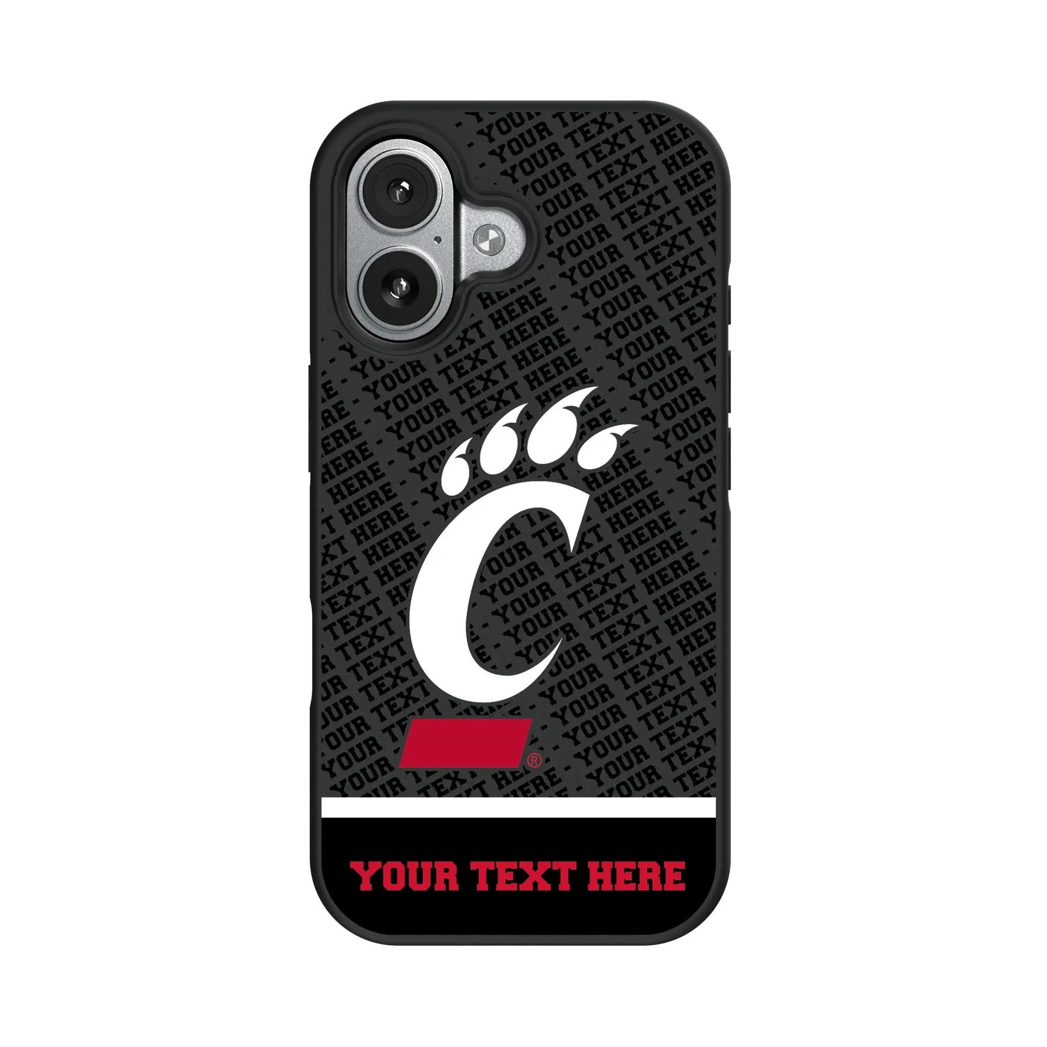 University of Cincinnati Bearcats Personalized EndZone Plus iPhone Bump Phone Case for Apple iPhone#Device_iPhone 17