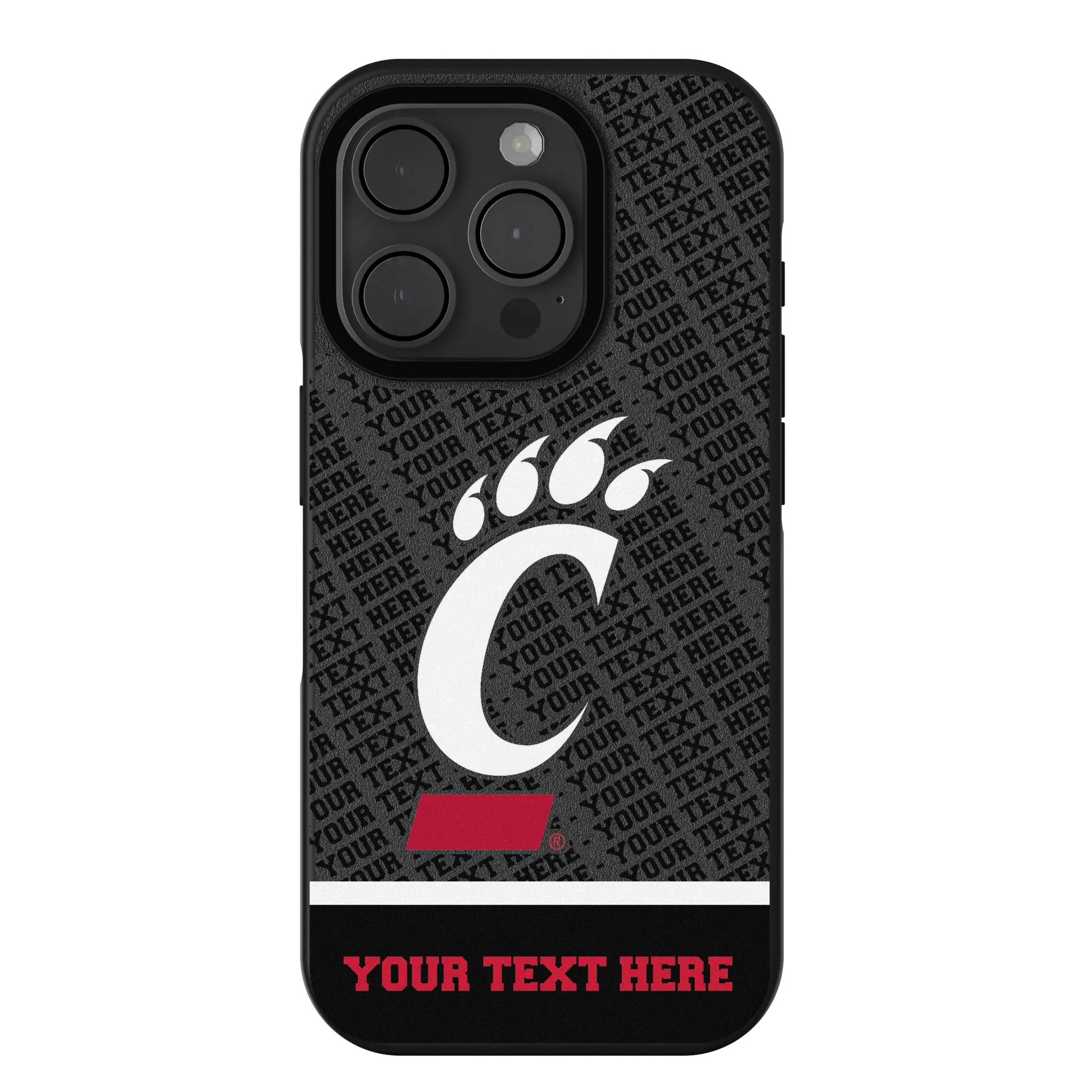 University of Cincinnati Bearcats Personalized EndZone Plus iPhone Bump Phone Case for Apple iPhone