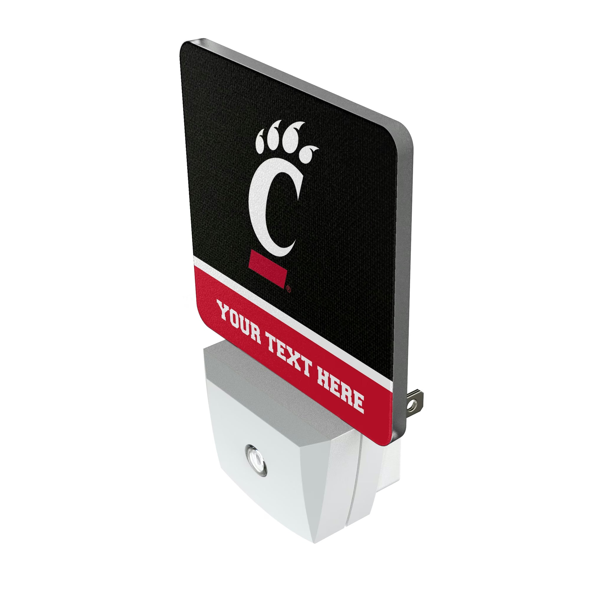University of Cincinnati Bearcats Personalized Endzone Solid Night Light 2-Pack - Isometric View