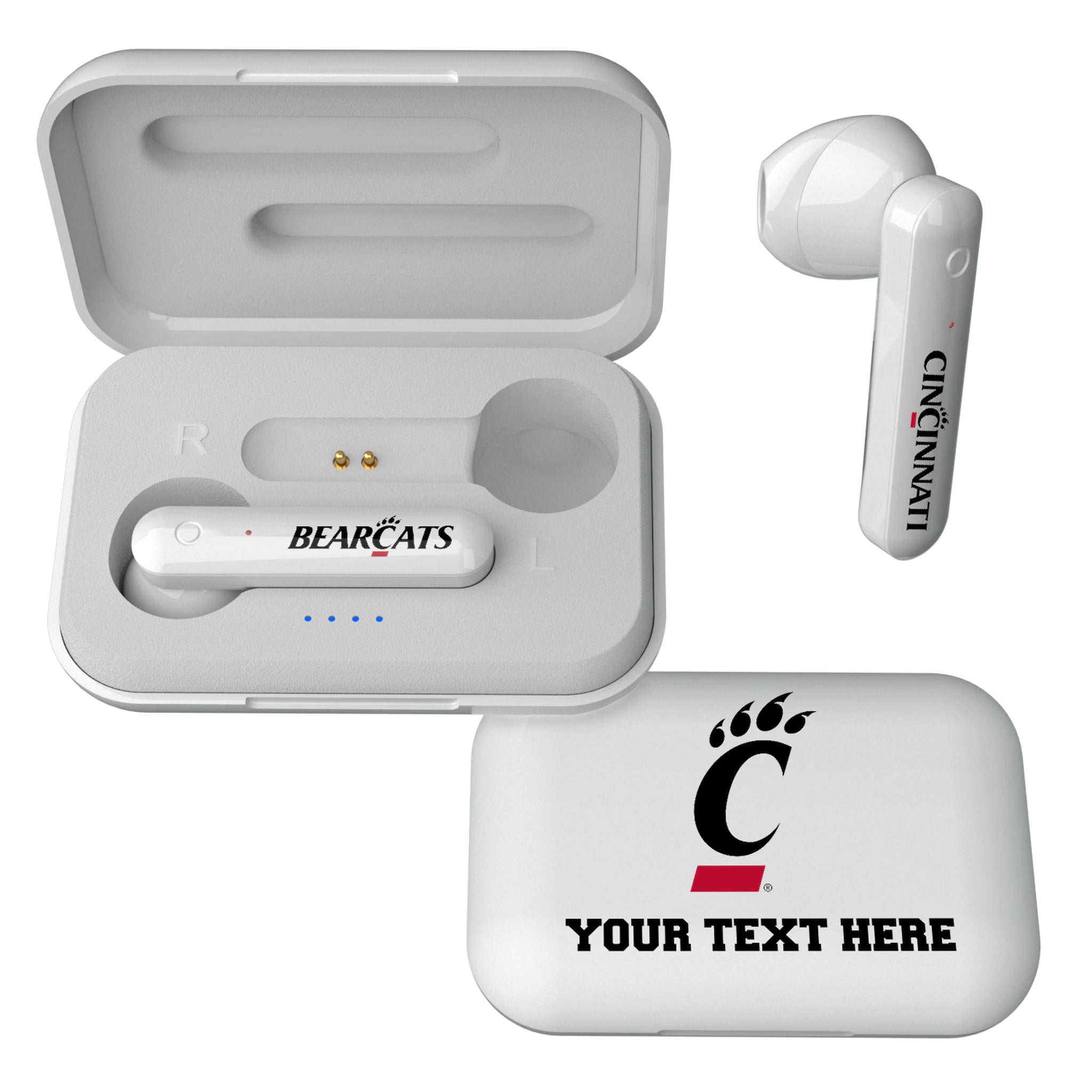 University of Cincinnati Bearcats Personalized Insignia Wireless TWS Earbuds