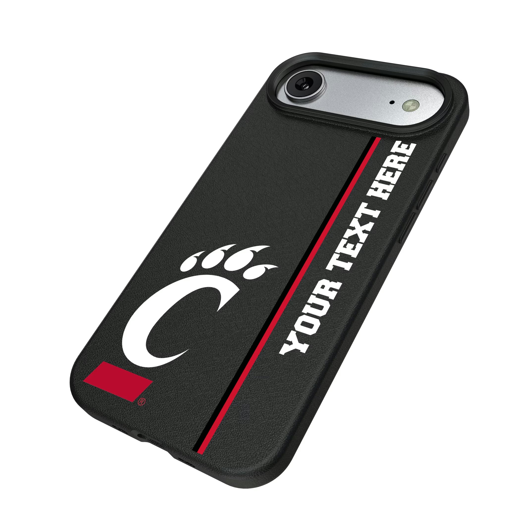 University of Cincinnati Bearcats Personalized Sidebard iPhone MagSafe Compatible Phone Case for Apple iPhone - Isometric View#Device_iPhone Air