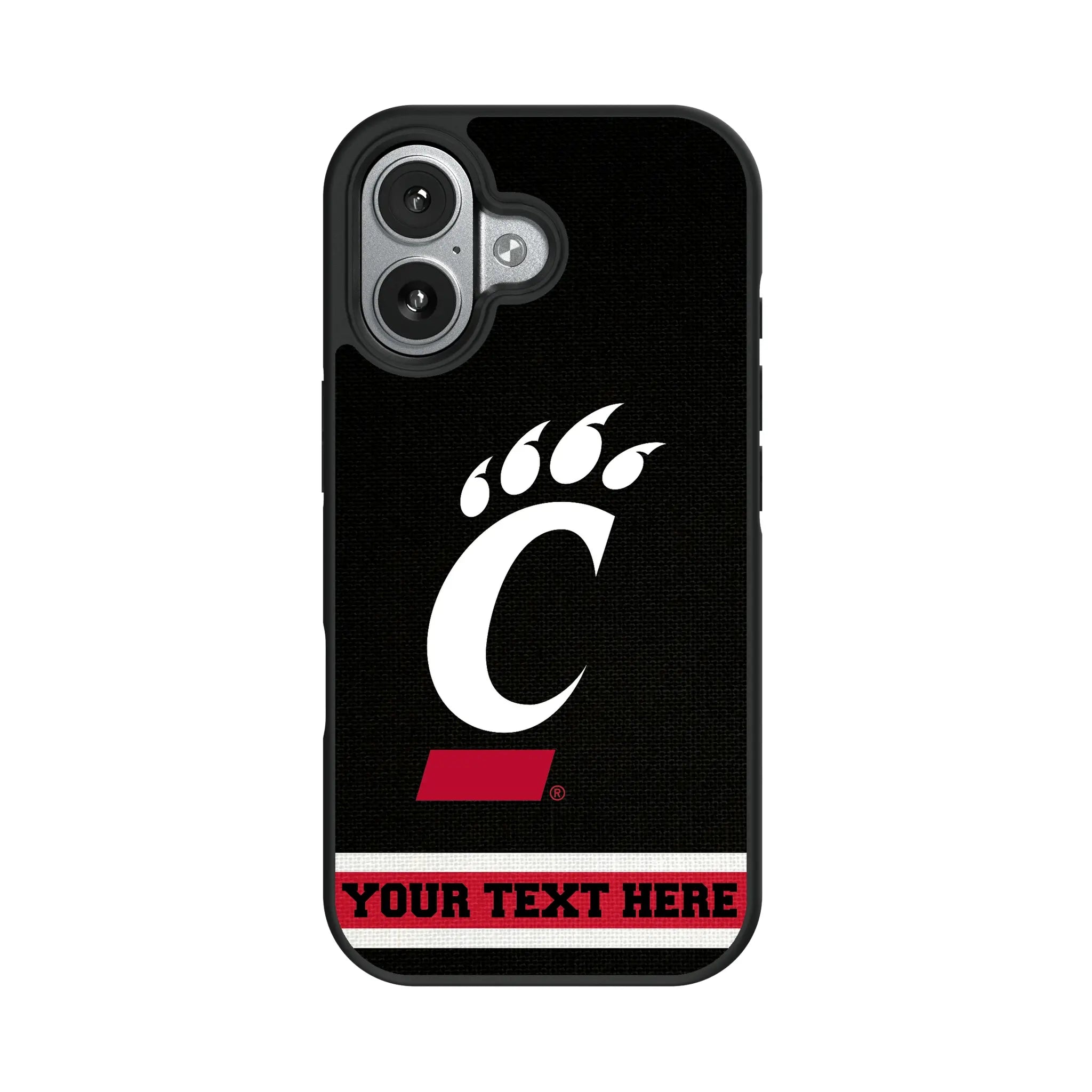 University of Cincinnati Bearcats Personalized Stripe iPhone Bump Phone Case for Apple iPhone#Device_iPhone 17