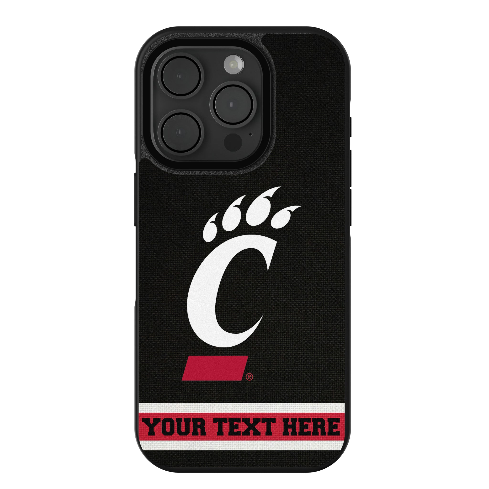 University of Cincinnati Bearcats Personalized Stripe iPhone Bump Phone Case for Apple iPhone