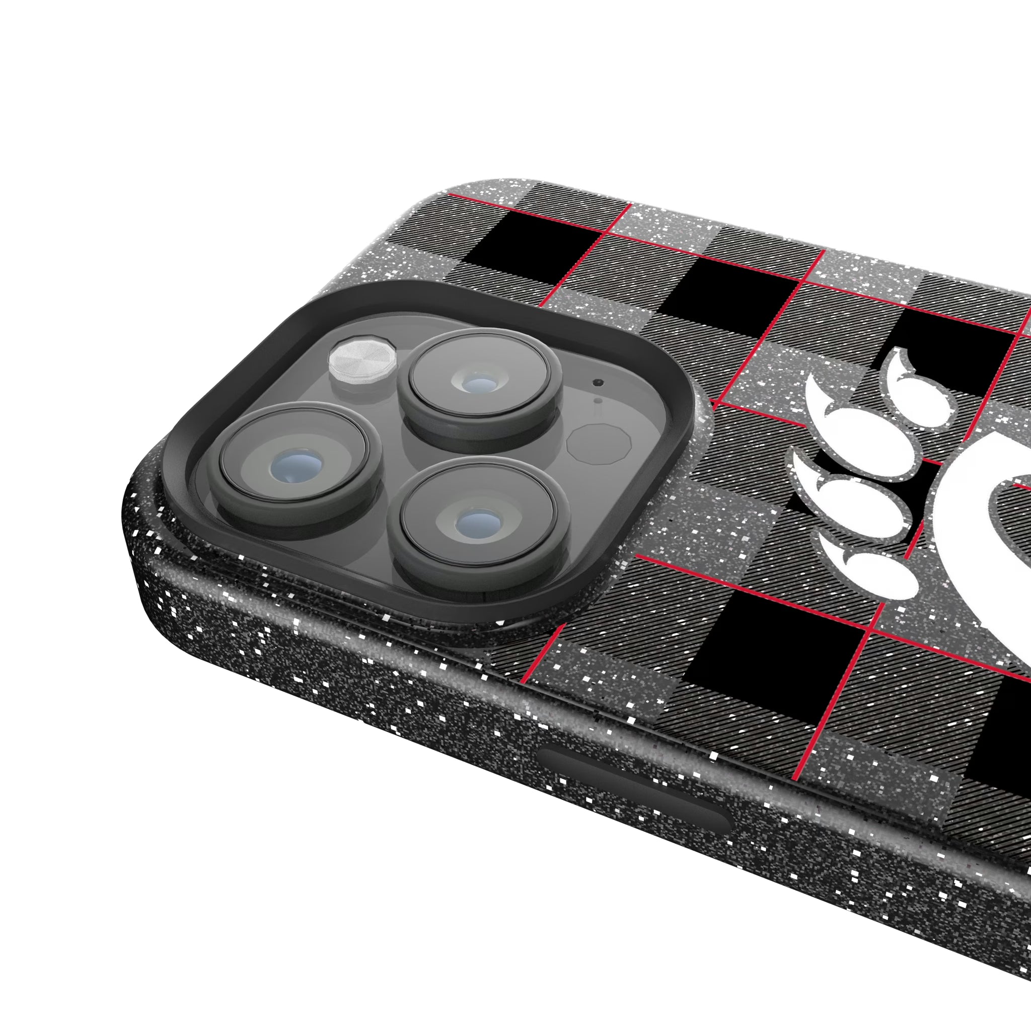 University of Cincinnati Bearcats Plaid iPhone Bling Phone Case for Apple iPhone - Detail