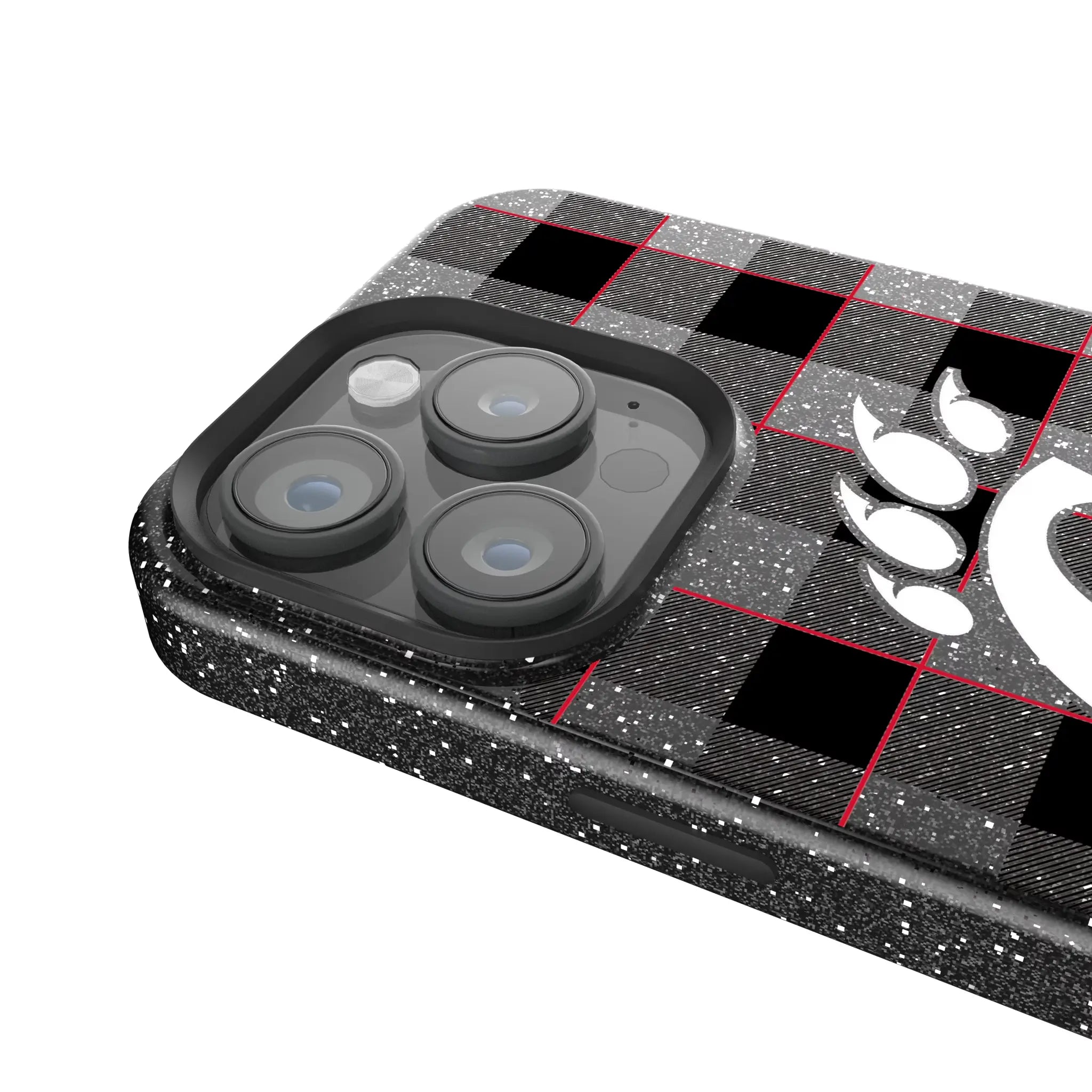 University of Cincinnati Bearcats Plaid iPhone Bling Phone Case for Apple iPhone - Detail