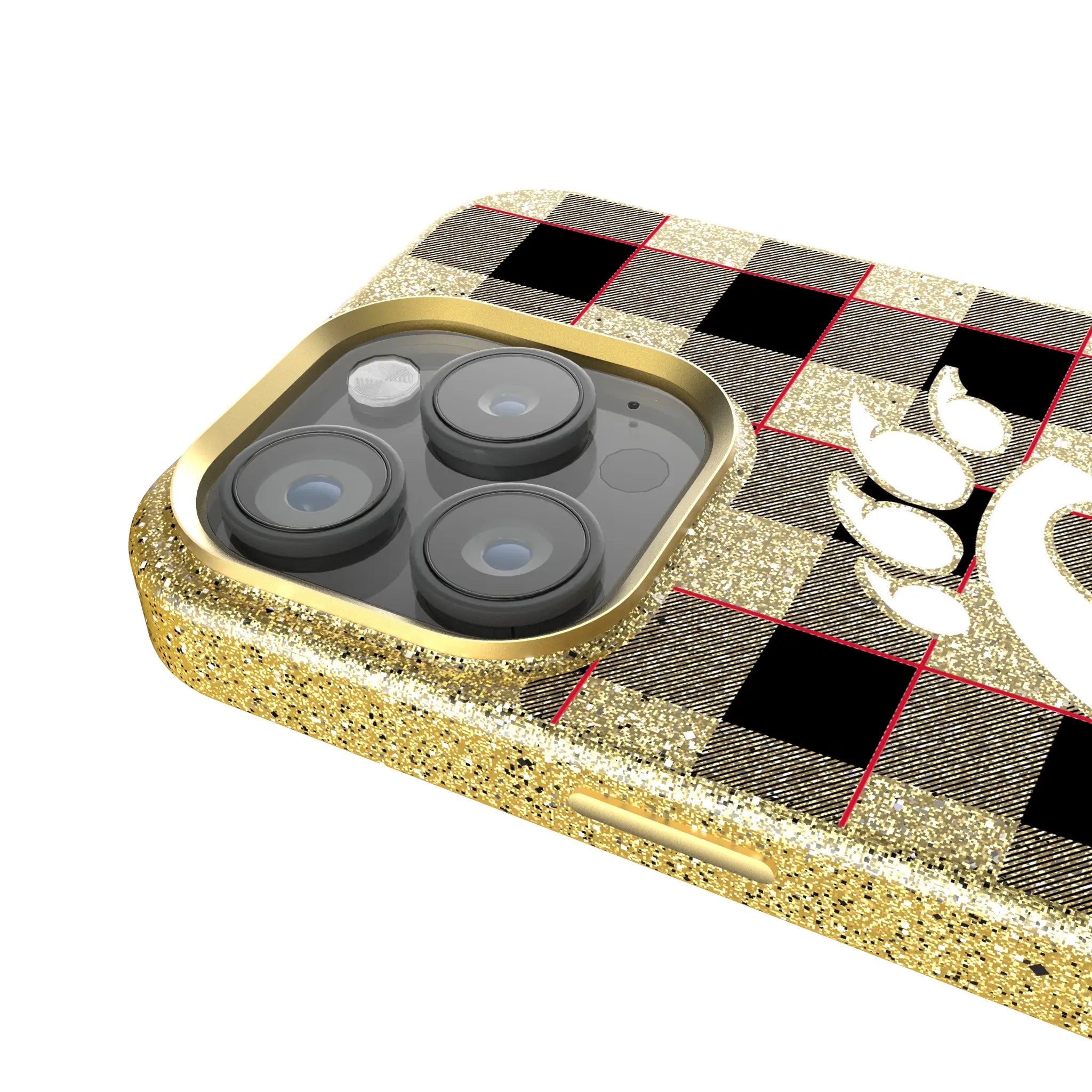 University of Cincinnati Bearcats Plaid iPhone Bling Phone Case for Apple iPhone - Detail