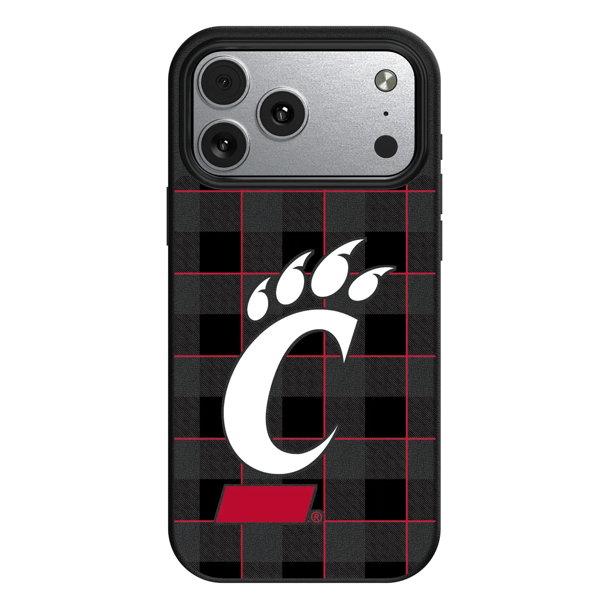 University of Cincinnati Bearcats Plaid iPhone MagSafe Compatible Phone Case for Apple iPhone#Device_iPhone 17 Pro Max