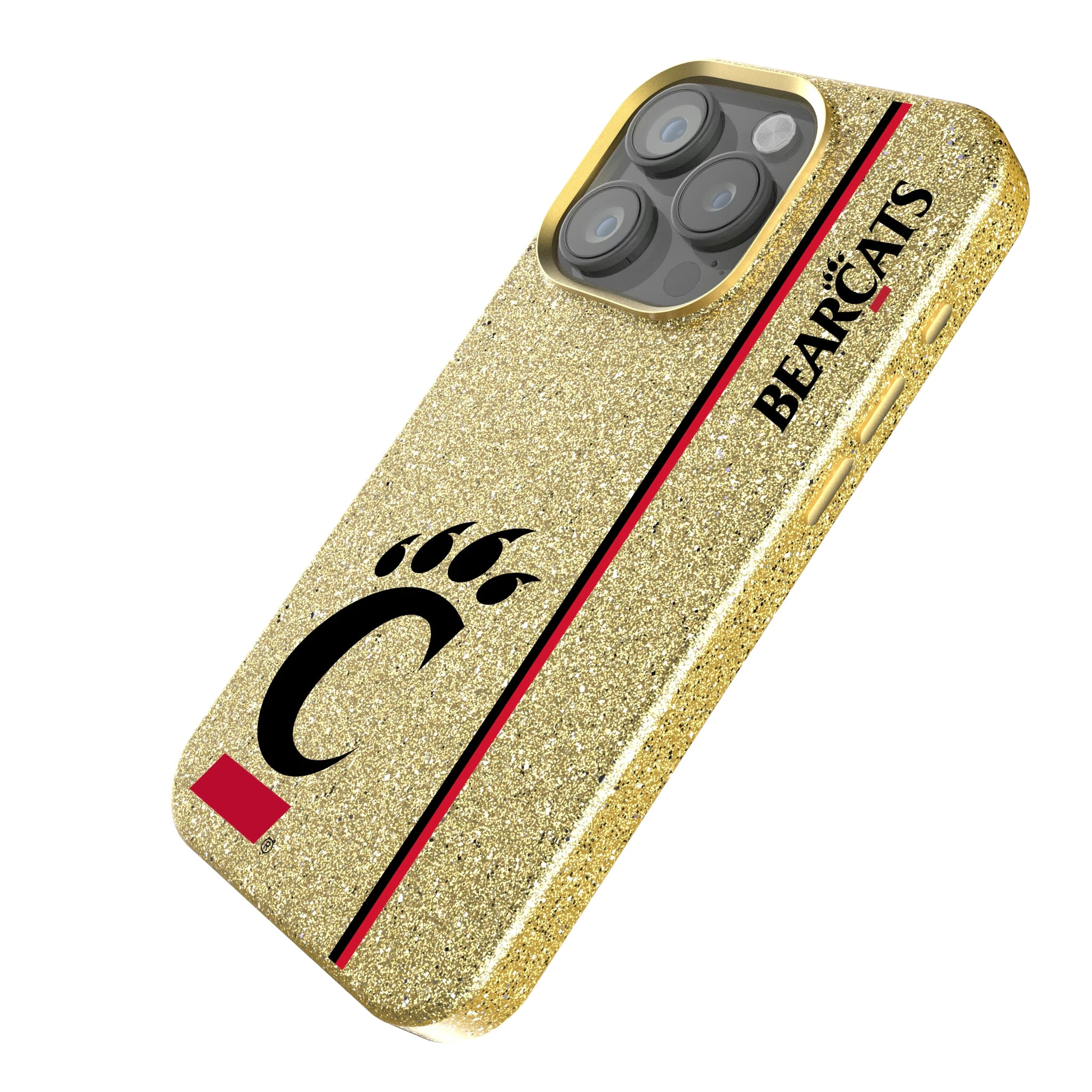 University of Cincinnati Bearcats Sidebar iPhone Bling Phone Case for Apple iPhone - Isometric View
