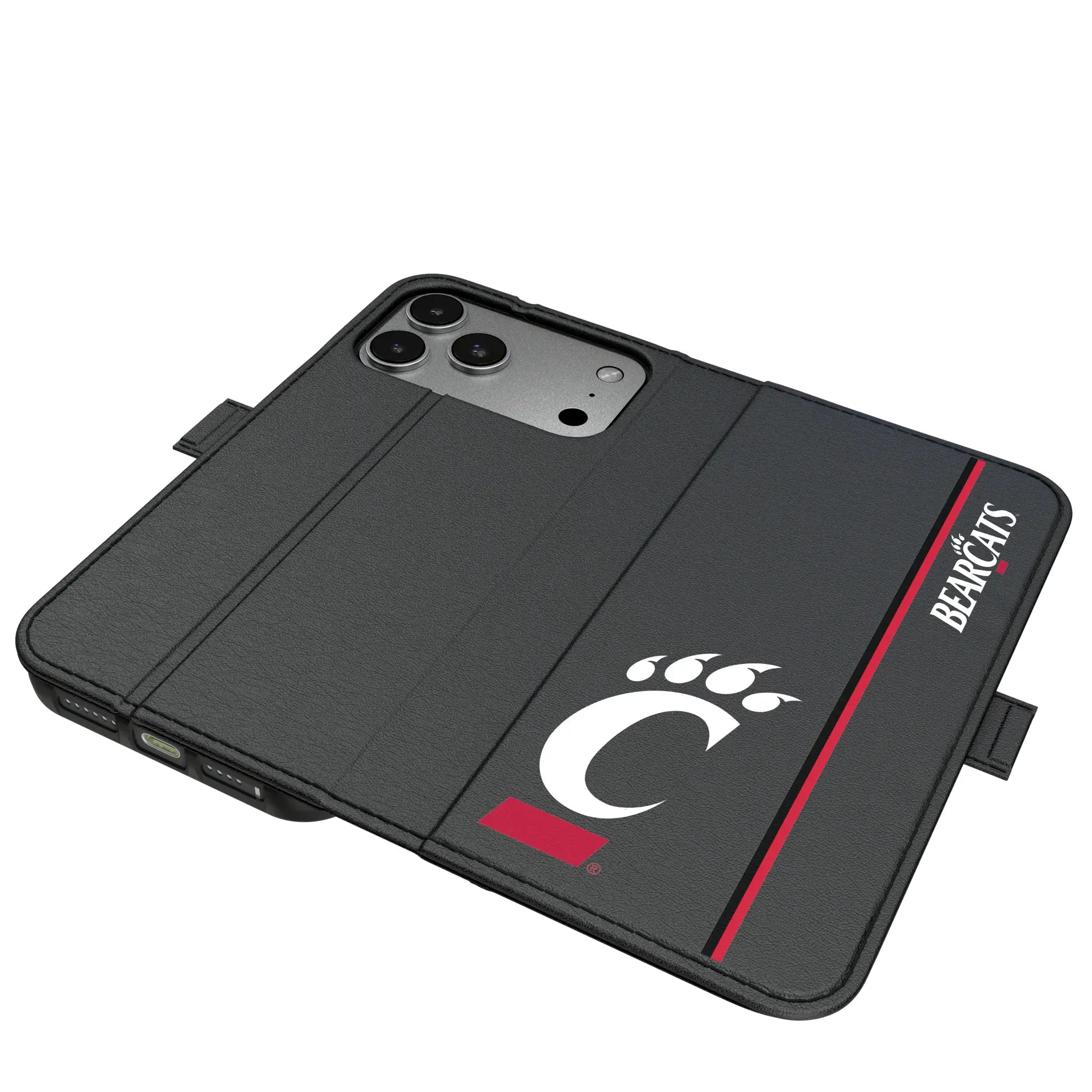 University of Cincinnati Bearcats Sidebar iPhone Folio Phone Case for Apple iPhone#Device_iPhone 17 Pro Max