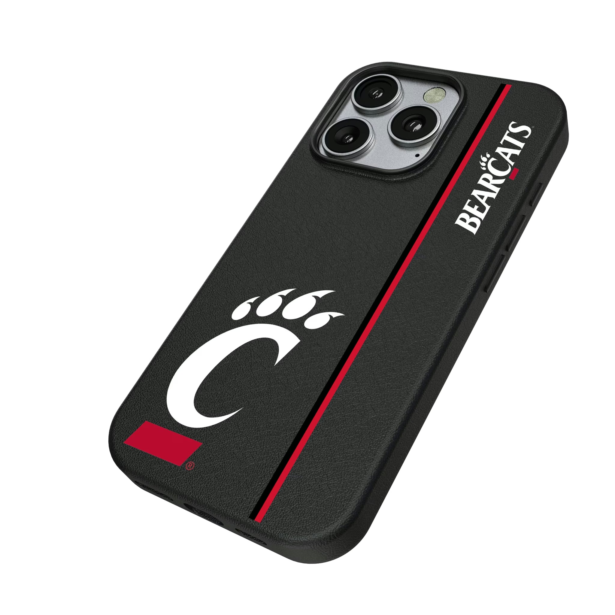 University of Cincinnati Bearcats Sidebar iPhone MagSafe Compatible Phone Case for Apple iPhone - Isometric View