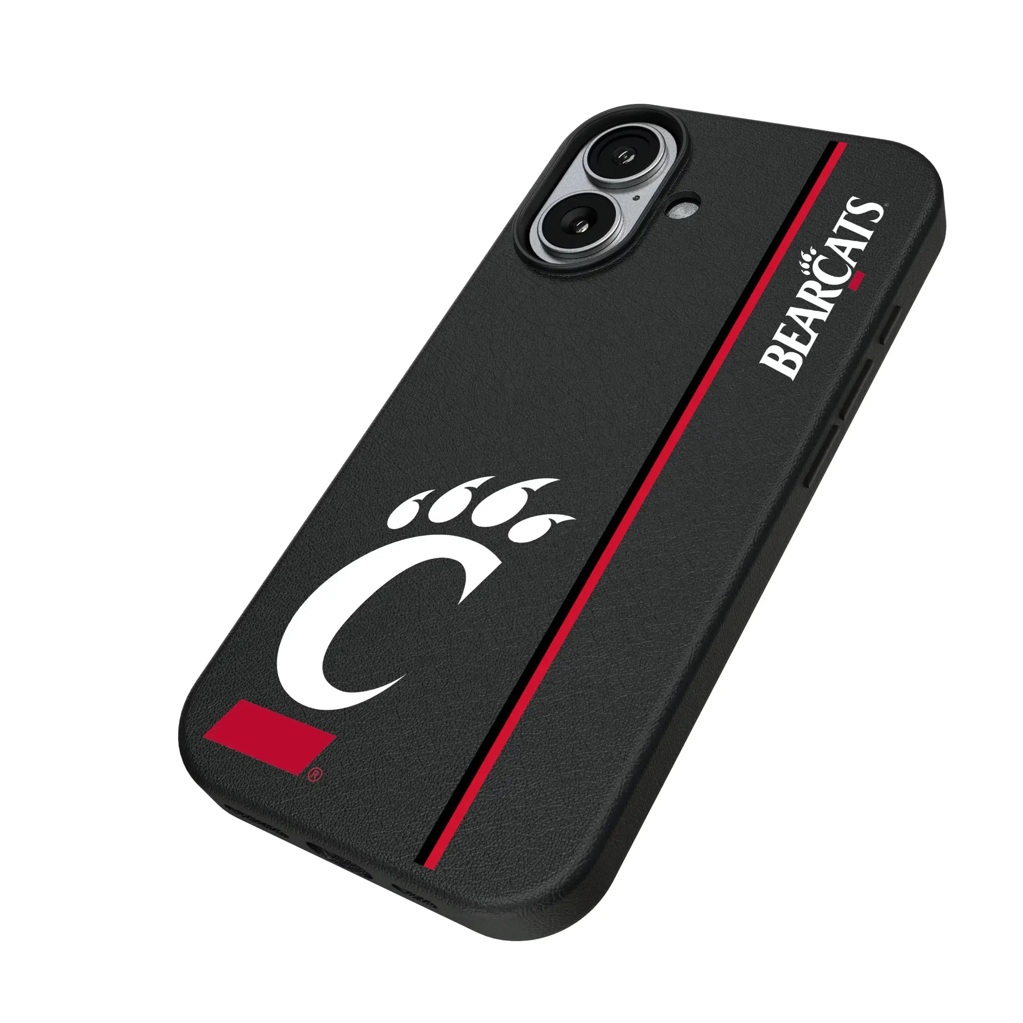 University of Cincinnati Bearcats Sidebar iPhone MagSafe Compatible Phone Case for Apple iPhone - Isometric View#Device_iPhone 17
