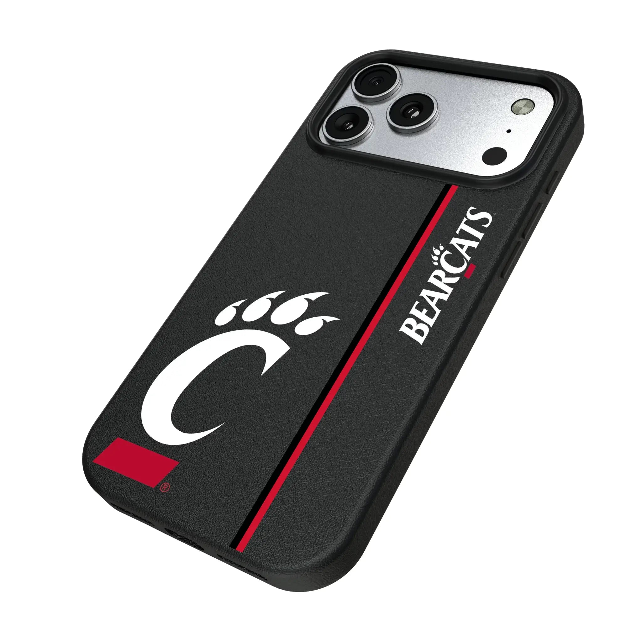 University of Cincinnati Bearcats Sidebar iPhone MagSafe Compatible Phone Case for Apple iPhone - Isometric View#Device_iPhone 17 Pro Max
