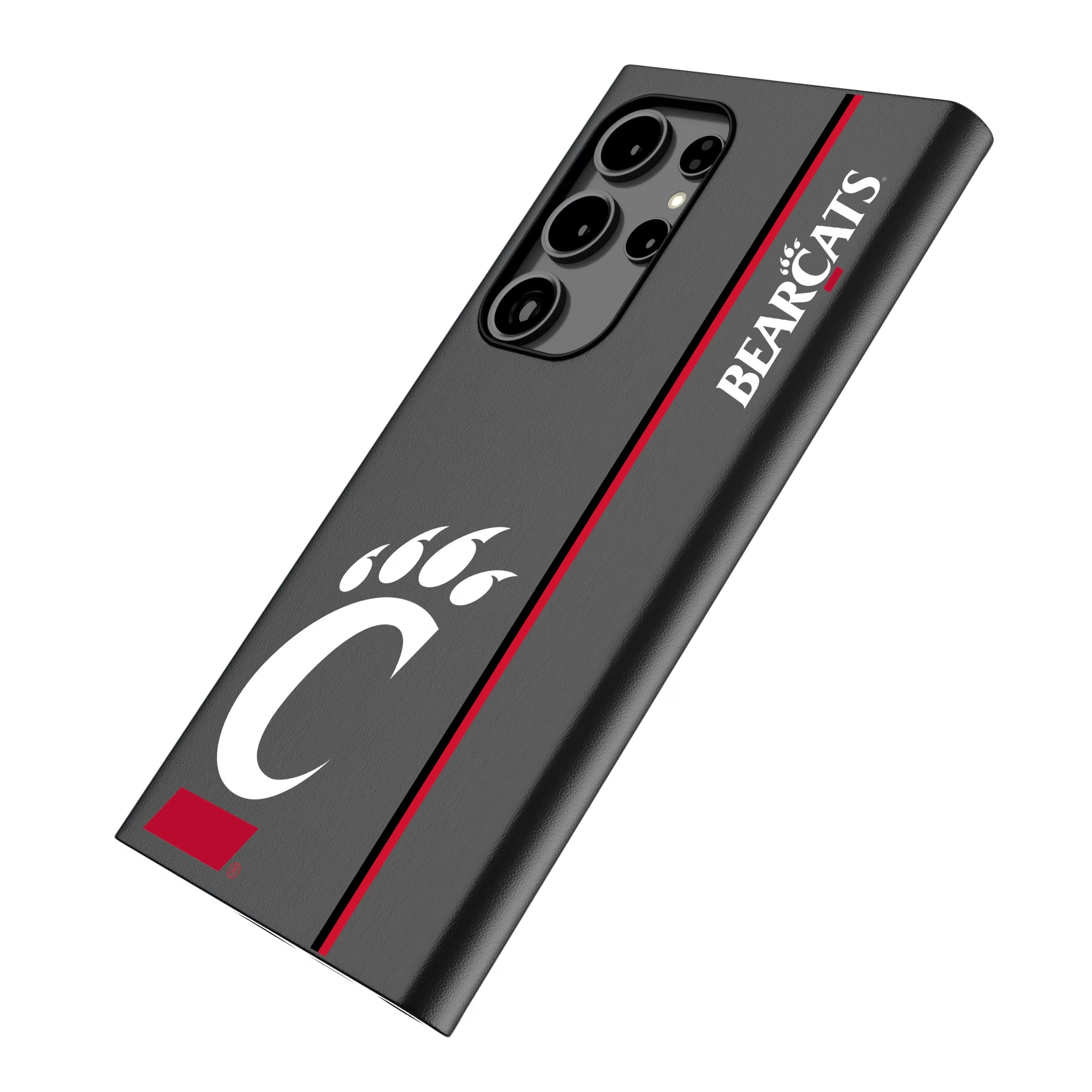 University of Cincinnati Bearcats Sidebar Galaxy MagSafe Compatible Phone Case for Samsung Galaxy - Isometric View
