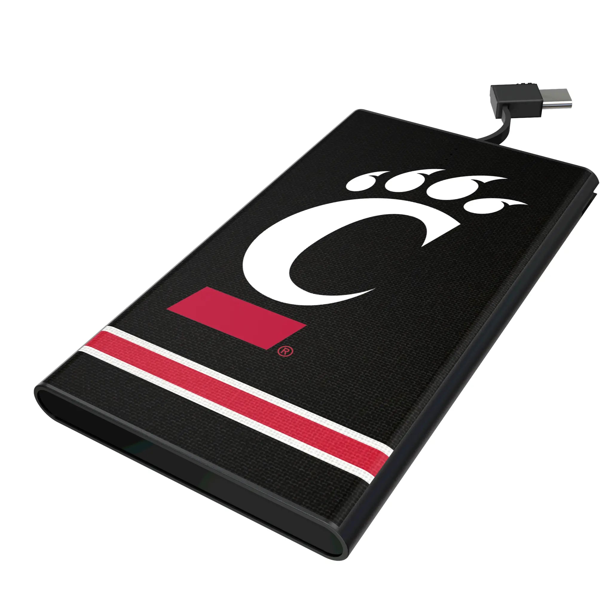 University of Cincinnati Bearcats Stripe 5000mAh Flat Power Bank