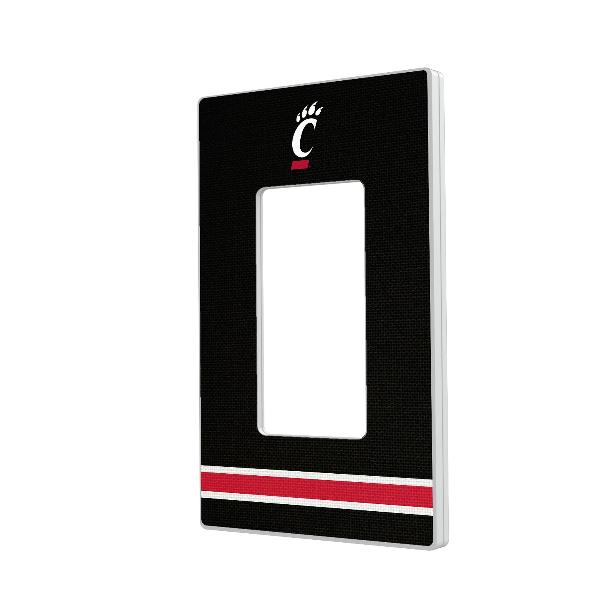 University of Cincinnati Bearcats Stripe Hidden-Screw Light Switch Plate#Style_Single Rocker