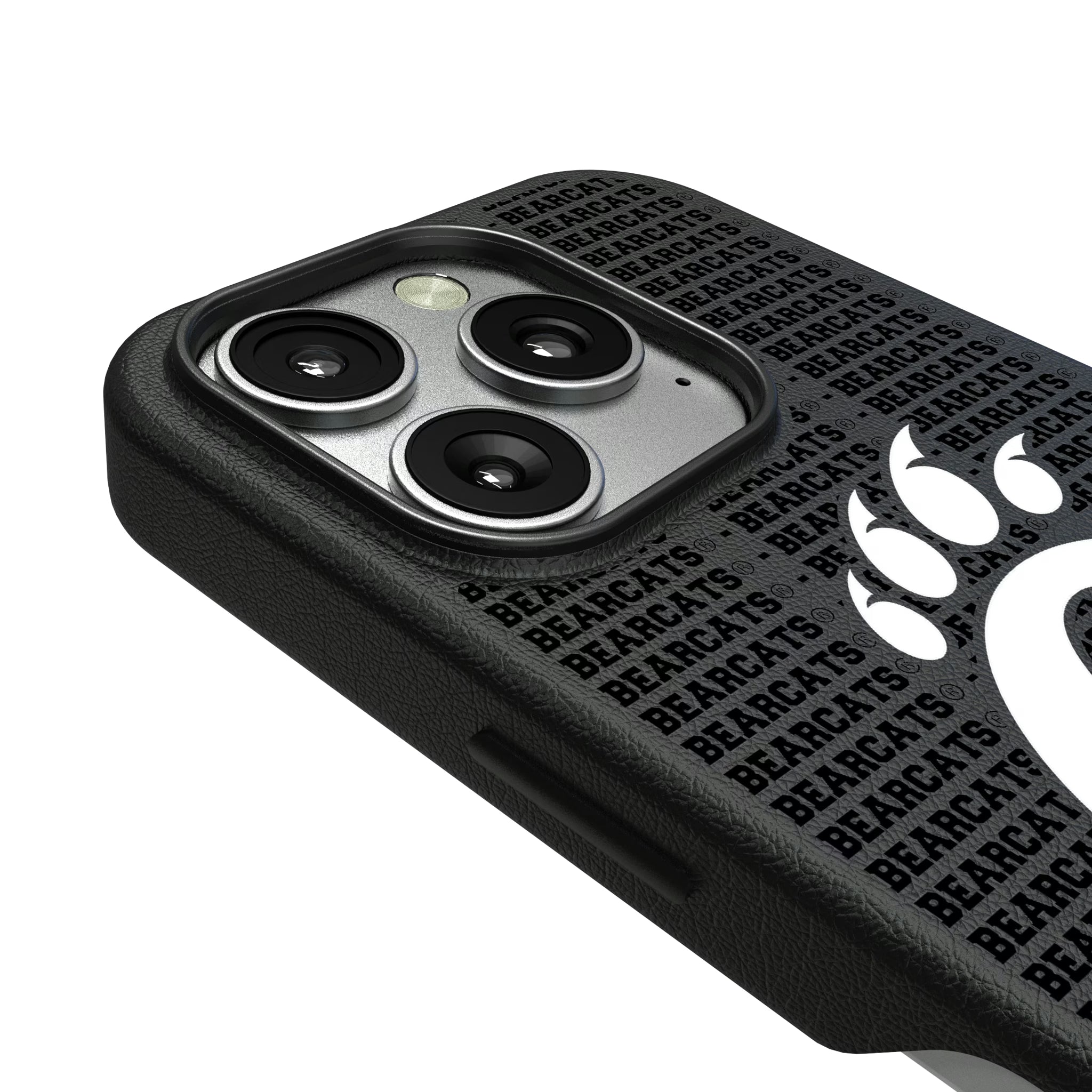 University of Cincinnati Bearcats Text Backdrop iPhone MagSafe Compatible Phone Case for Apple iPhone - Detail