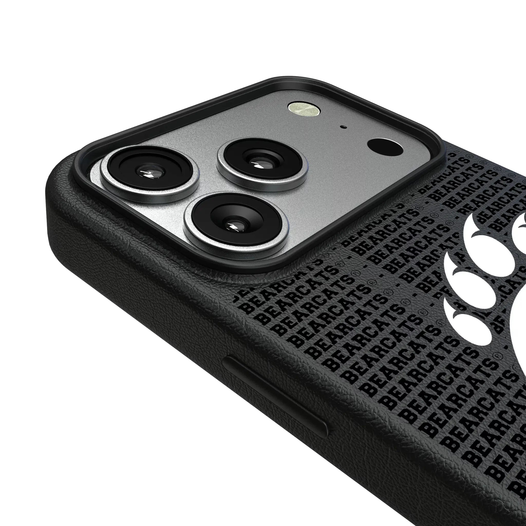 University of Cincinnati Bearcats Text Backdrop iPhone MagSafe Compatible Phone Case for Apple iPhone - Detail#Device_iPhone 17 Pro