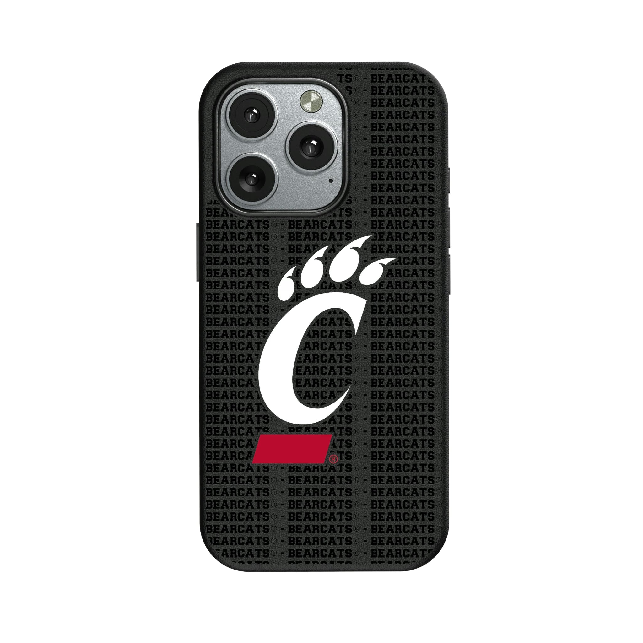 University of Cincinnati Bearcats Text Backdrop iPhone MagSafe Compatible Phone Case for Apple iPhone