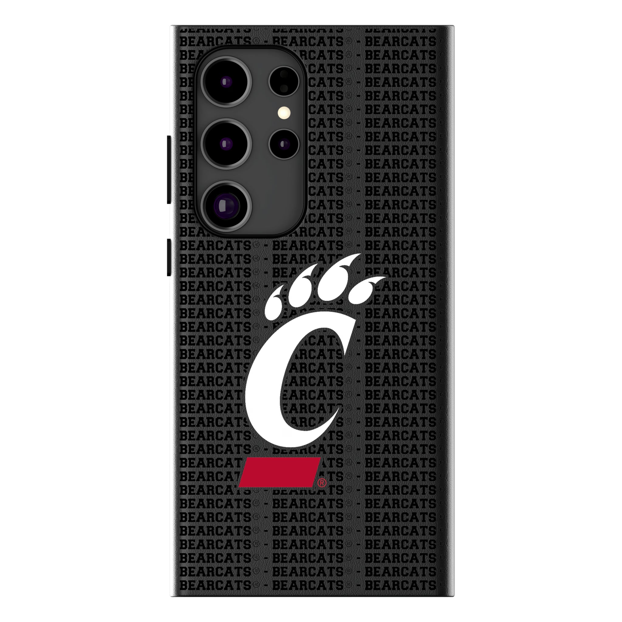 University of Cincinnati Bearcats Text Backdrop Galaxy MagSafe Compatible Phone Case for Samsung Galaxy