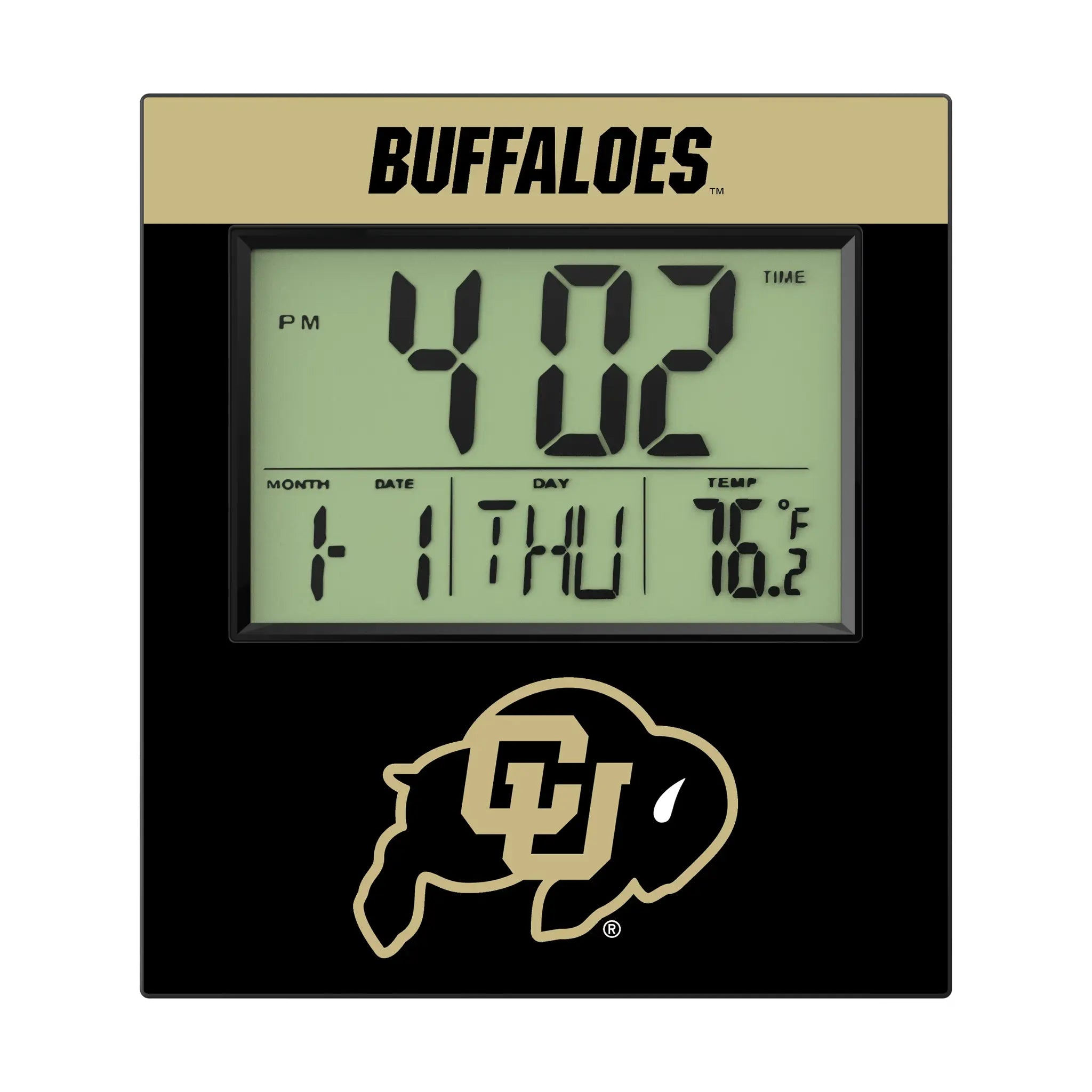 University of Colorado Buffaloes Color Block Wall Clock