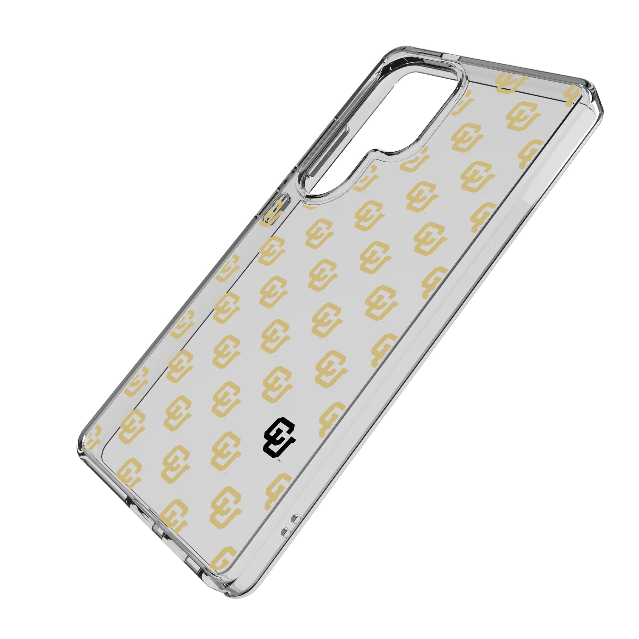 University of Colorado Buffaloes Fashion Pattern Galaxy Clear Phone Case for Samsung Galaxy - Isometric View