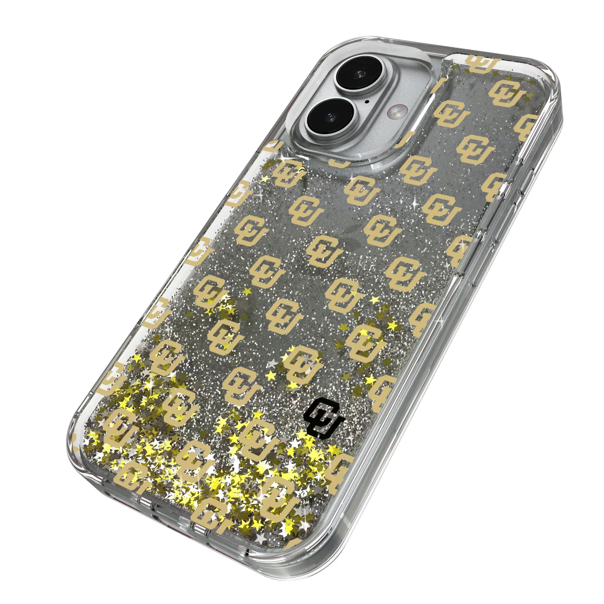 University of Colorado Buffaloes Fashion Pattern iPhone Glitter Phone Case for Apple iPhone - Isometric View