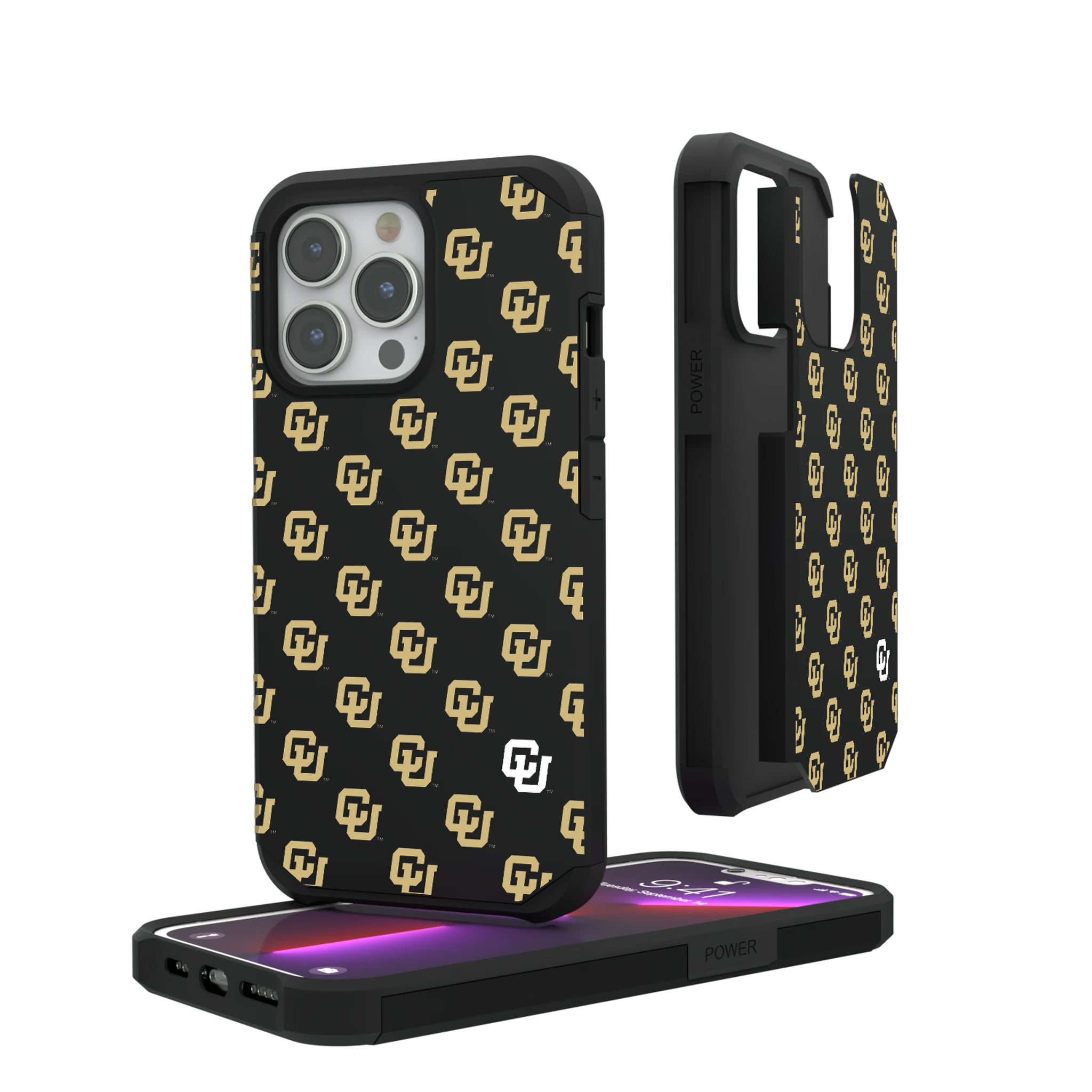 University of Colorado Buffaloes Fashion Pattern iPhone Rugged Phone Case for Apple iPhone#Device_iPhone 13 Pro