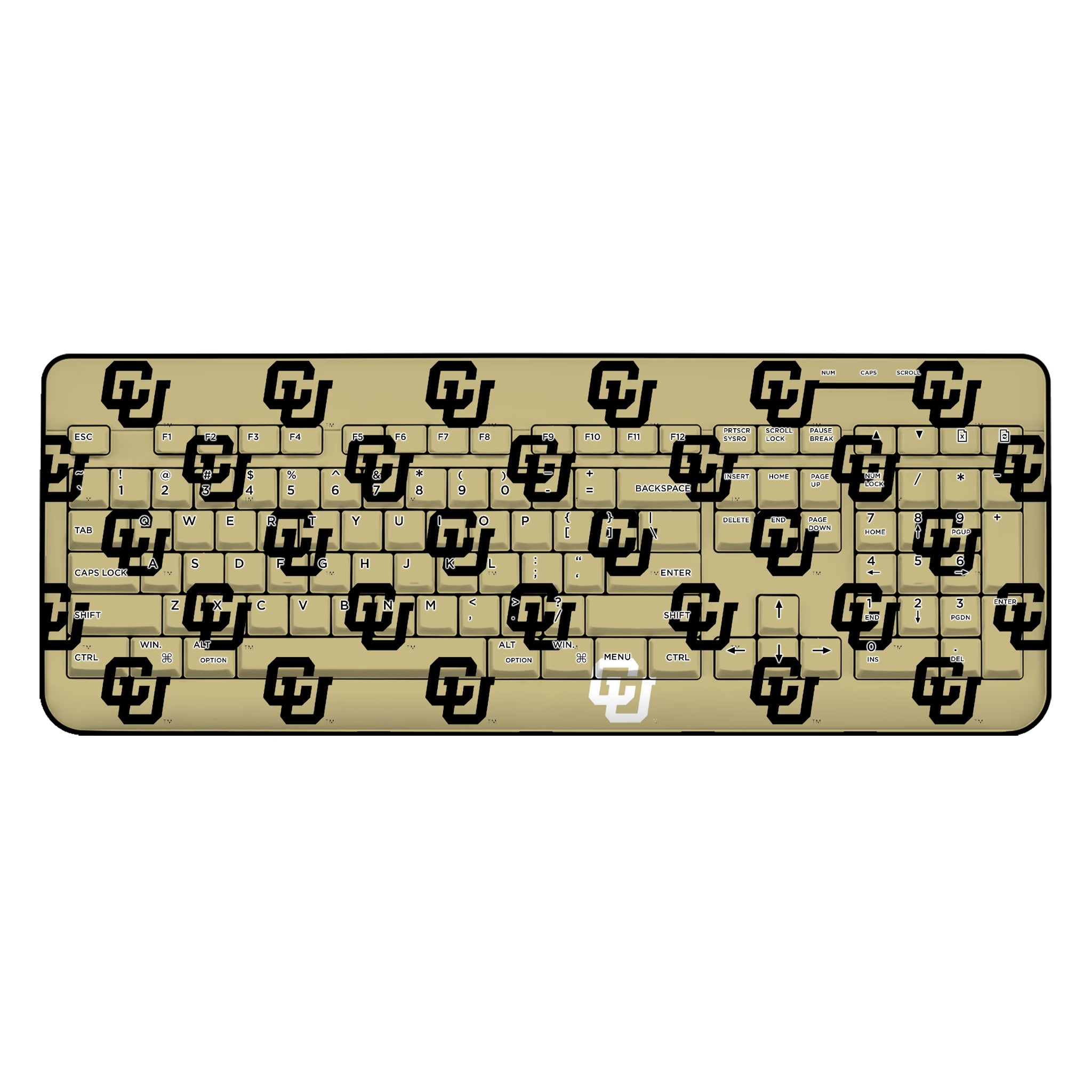 University of Colorado Buffaloes Fashion Pattern Wireless USB Keyboard