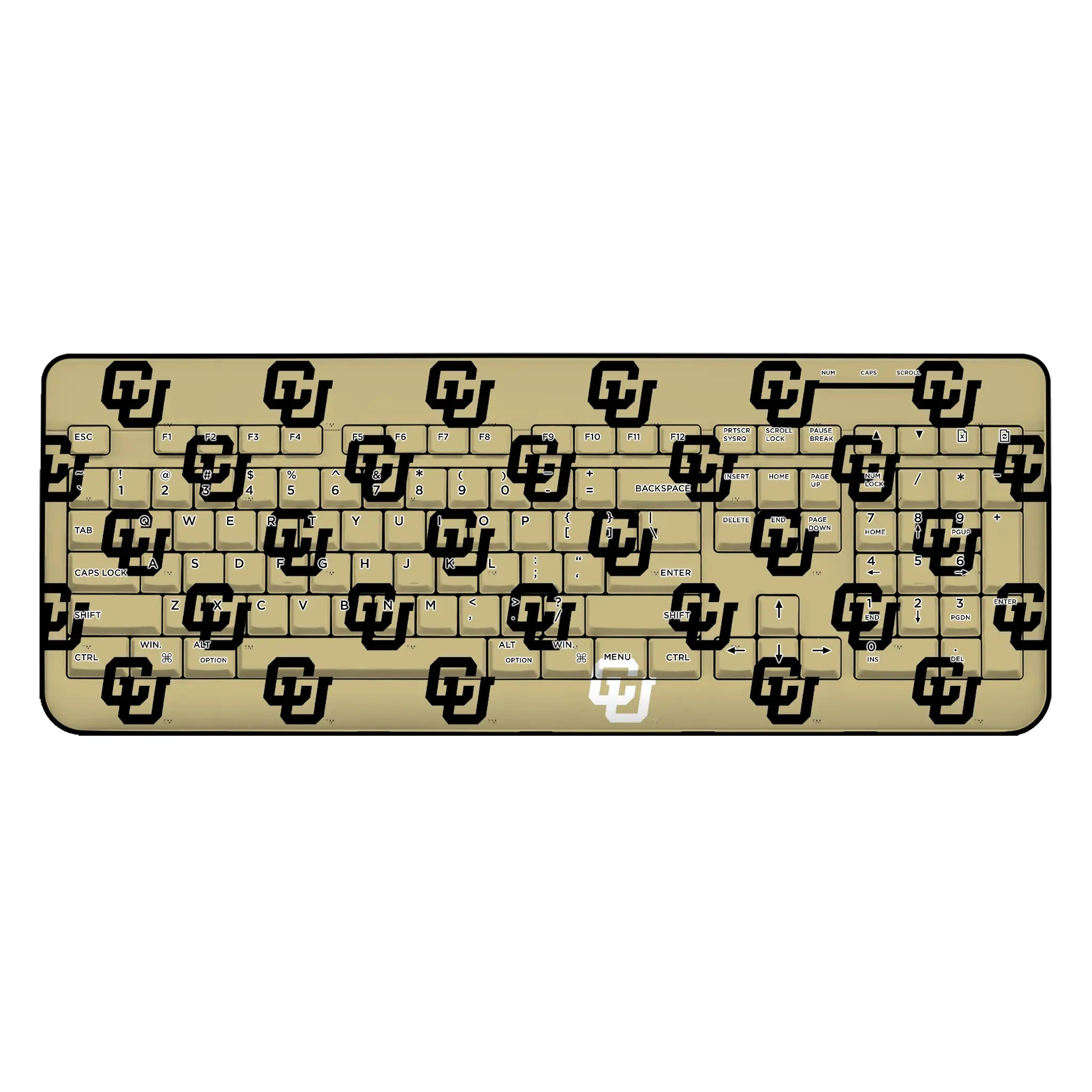 University of Colorado Buffaloes Fashion Pattern Wireless USB Keyboard