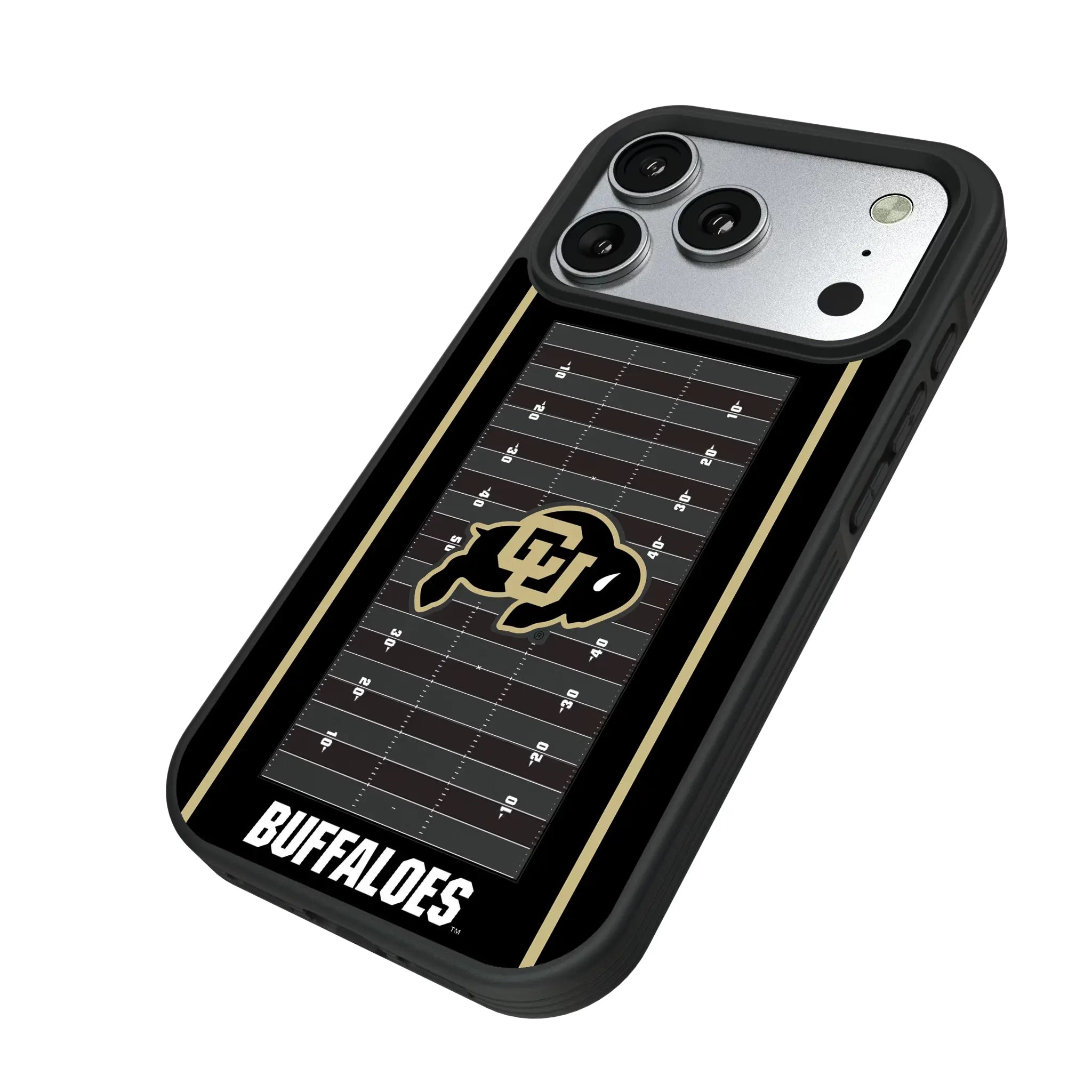 University of Colorado Buffaloes Field iPhone Bump Phone Case for Apple iPhone - Isometric View#Device_iPhone 17 Pro