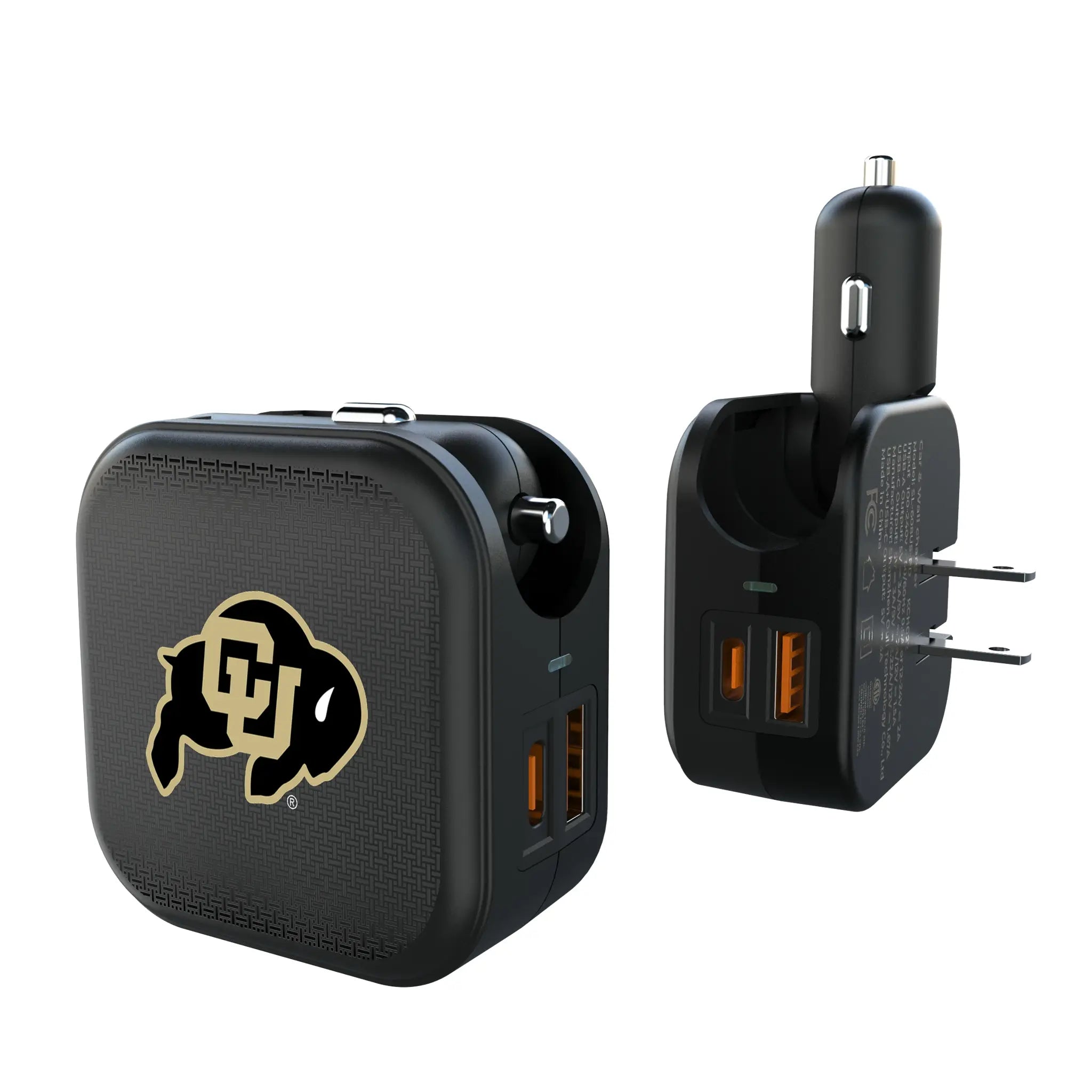 University of Colorado Buffaloes Linen 2 in 1 USB A/C Charger