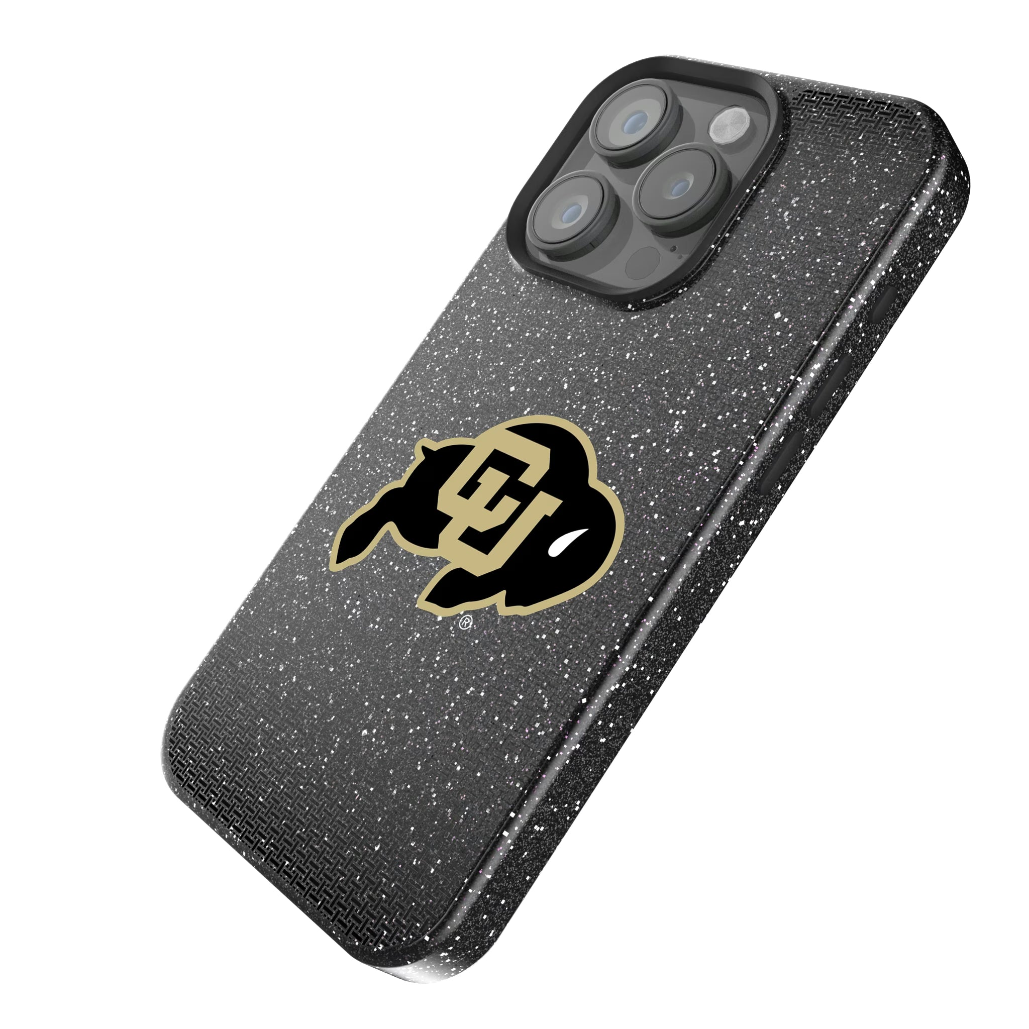University of Colorado Buffaloes Linen iPhone Bling Phone Case for Apple iPhone - Isometric View