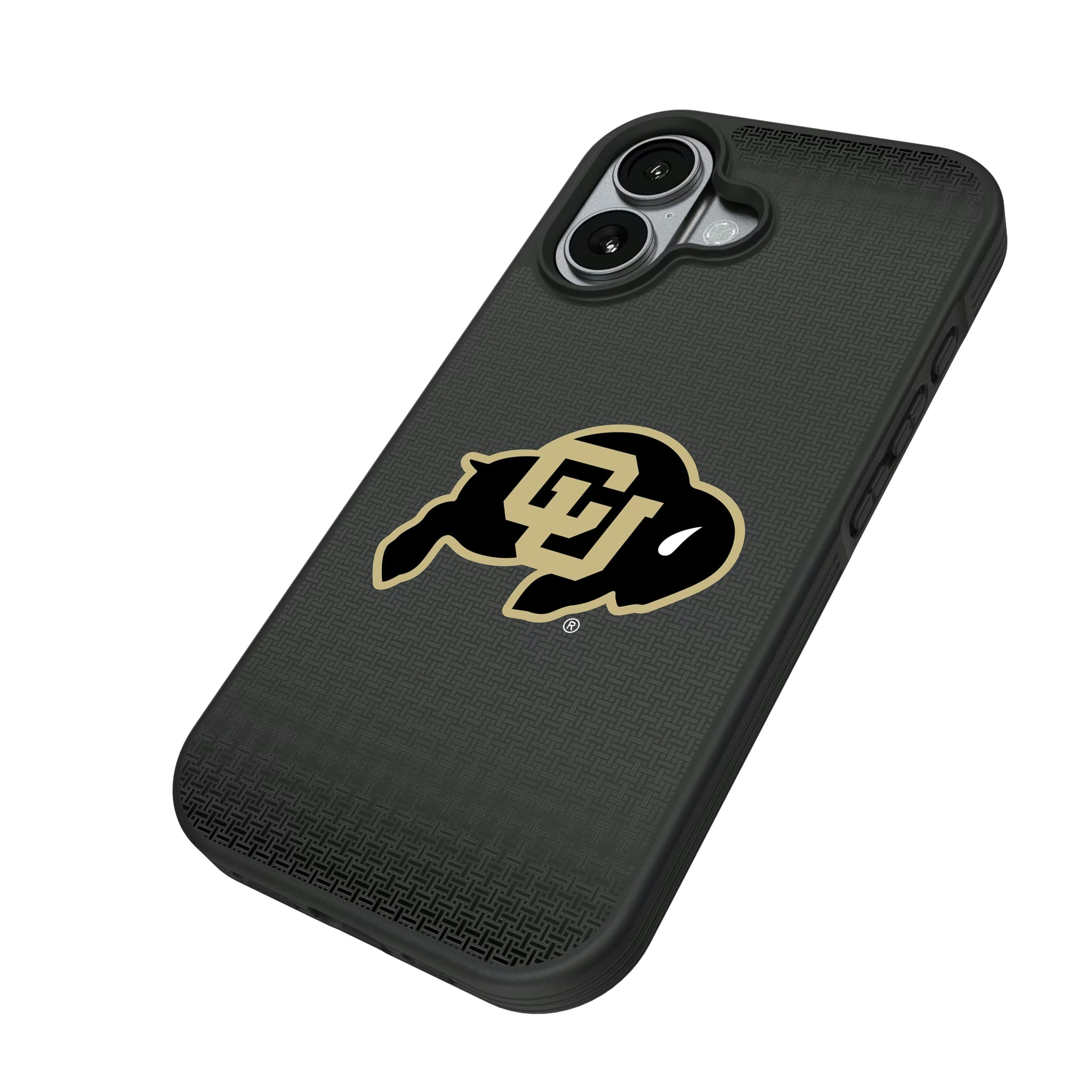 University of Colorado Buffaloes Linen iPhone Bump Phone Case for Apple iPhone - Isometric View#Device_iPhone 17