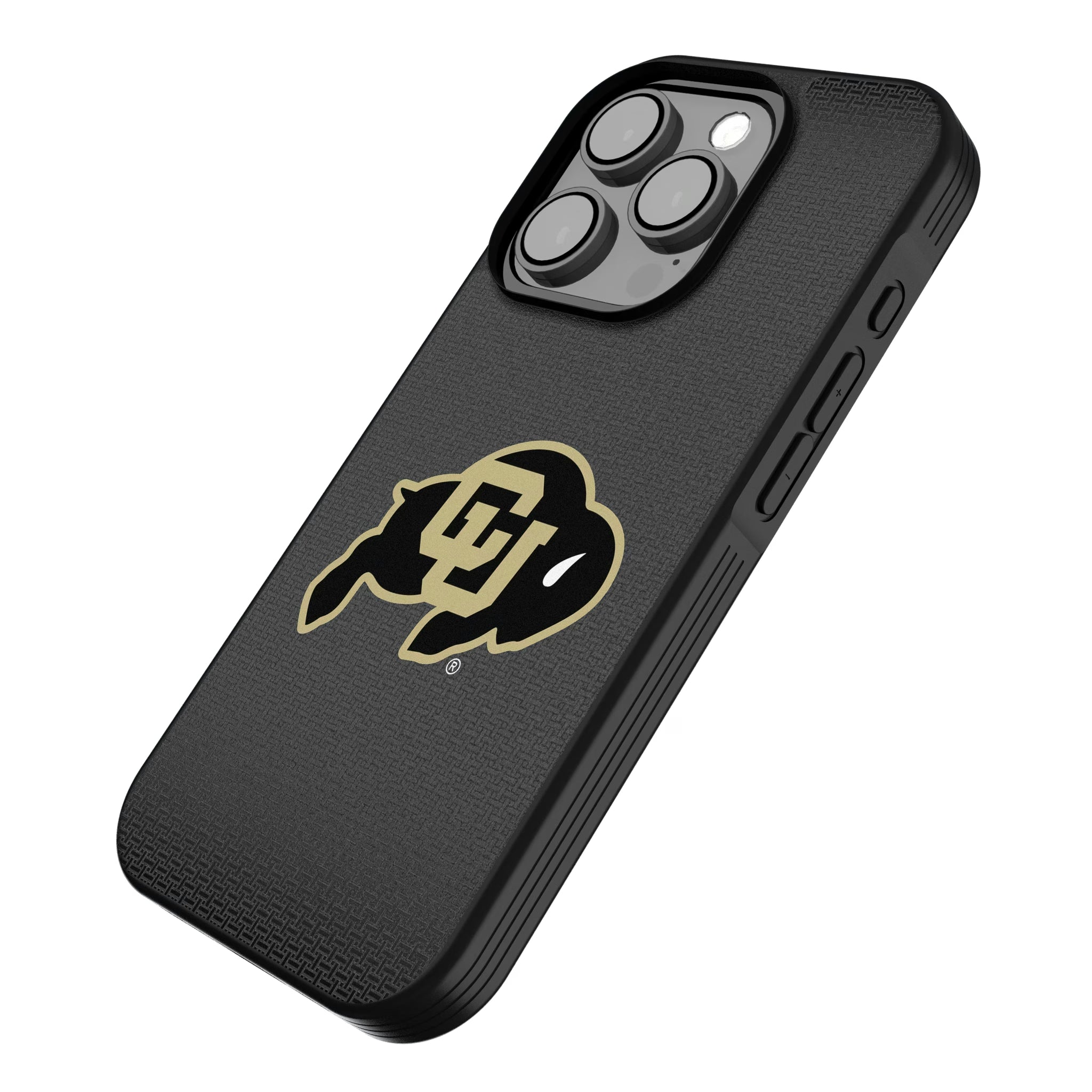 University of Colorado Buffaloes Linen iPhone Bump Phone Case for Apple iPhone - Isometric View