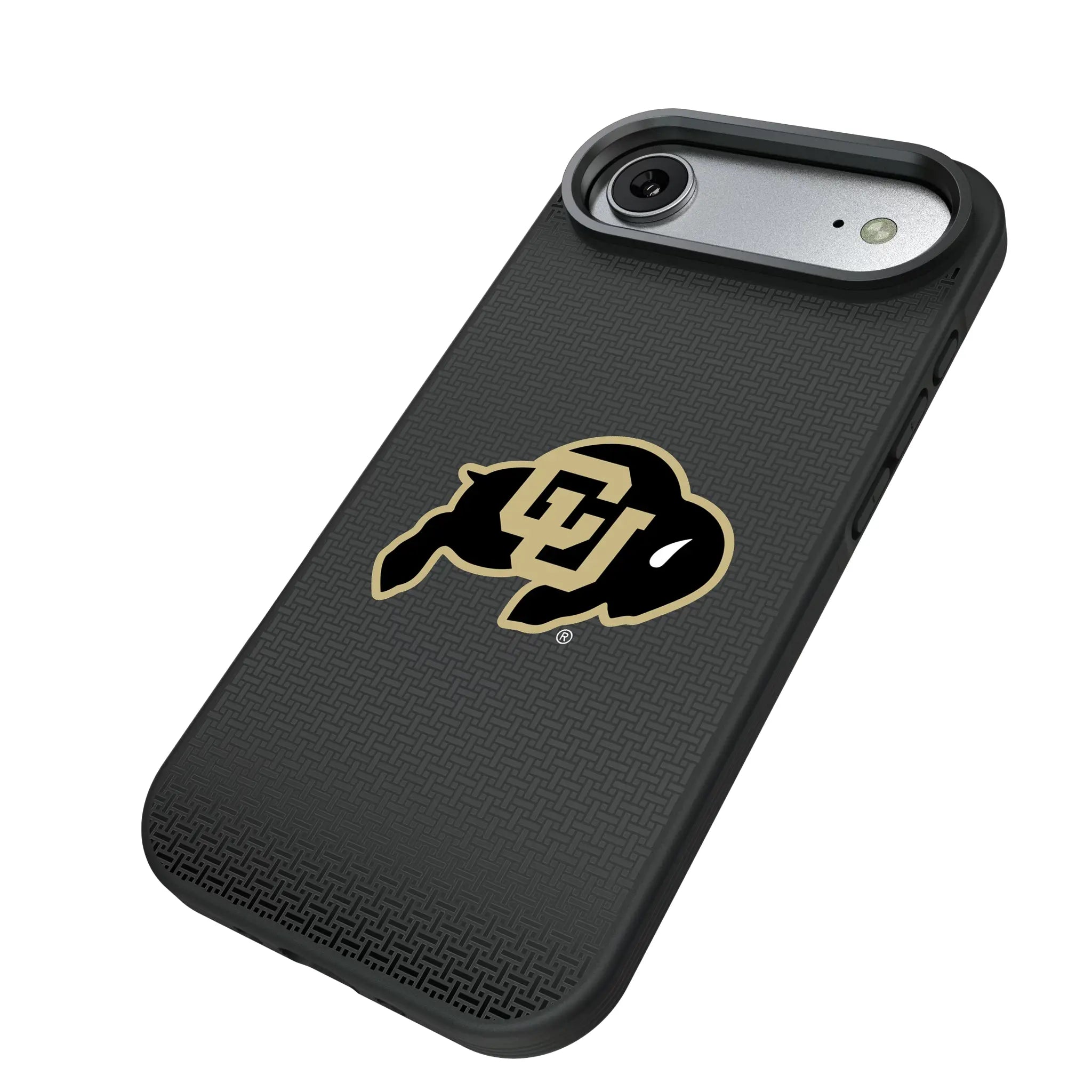 University of Colorado Buffaloes Linen iPhone Bump Phone Case for Apple iPhone - Isometric View#Device_iPhone Air