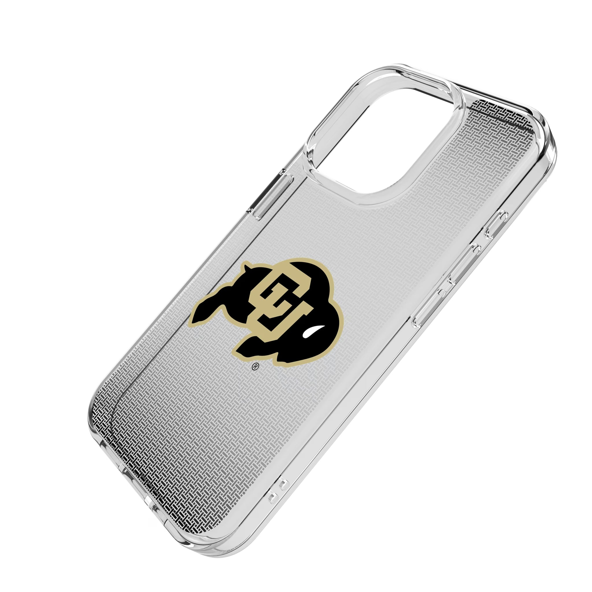 University of Colorado Buffaloes Linen iPhone Clear Phone Case for Apple iPhone - Isometric View