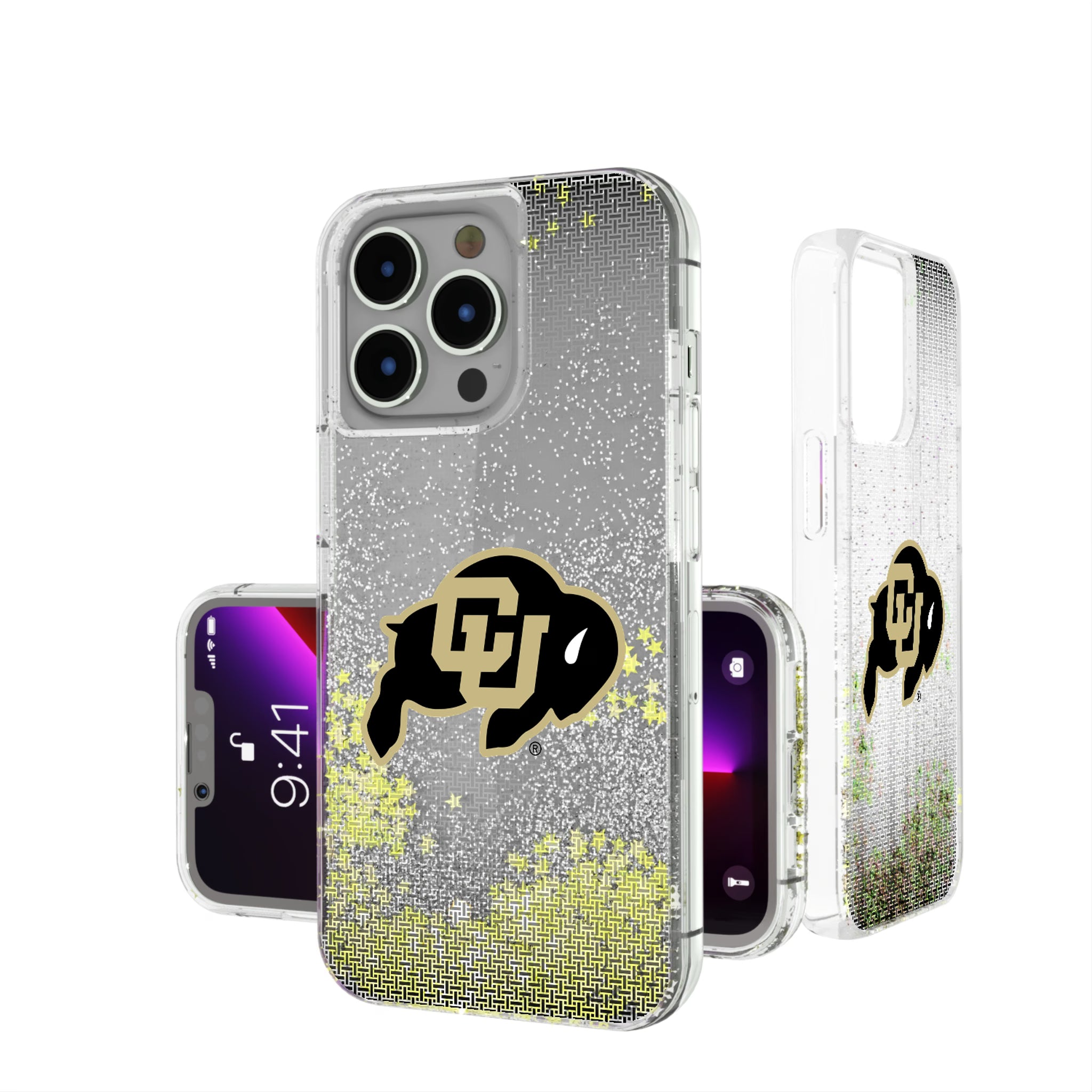 University of Colorado Buffaloes Linen iPhone Glitter Phone Case for Apple iPhone