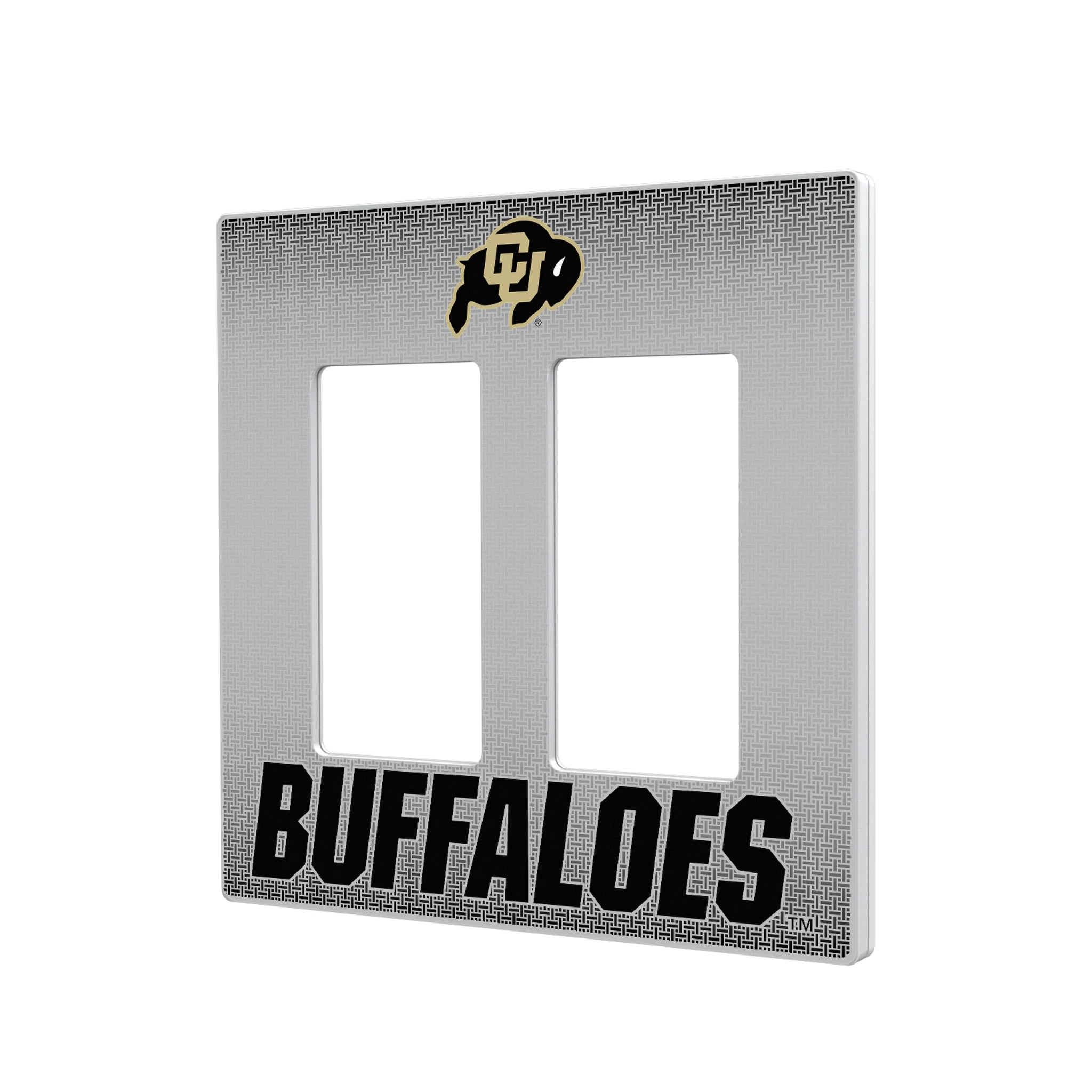 University of Colorado Buffaloes Linen Hidden-Screw Light Switch Plate#Style_Double Rocker
